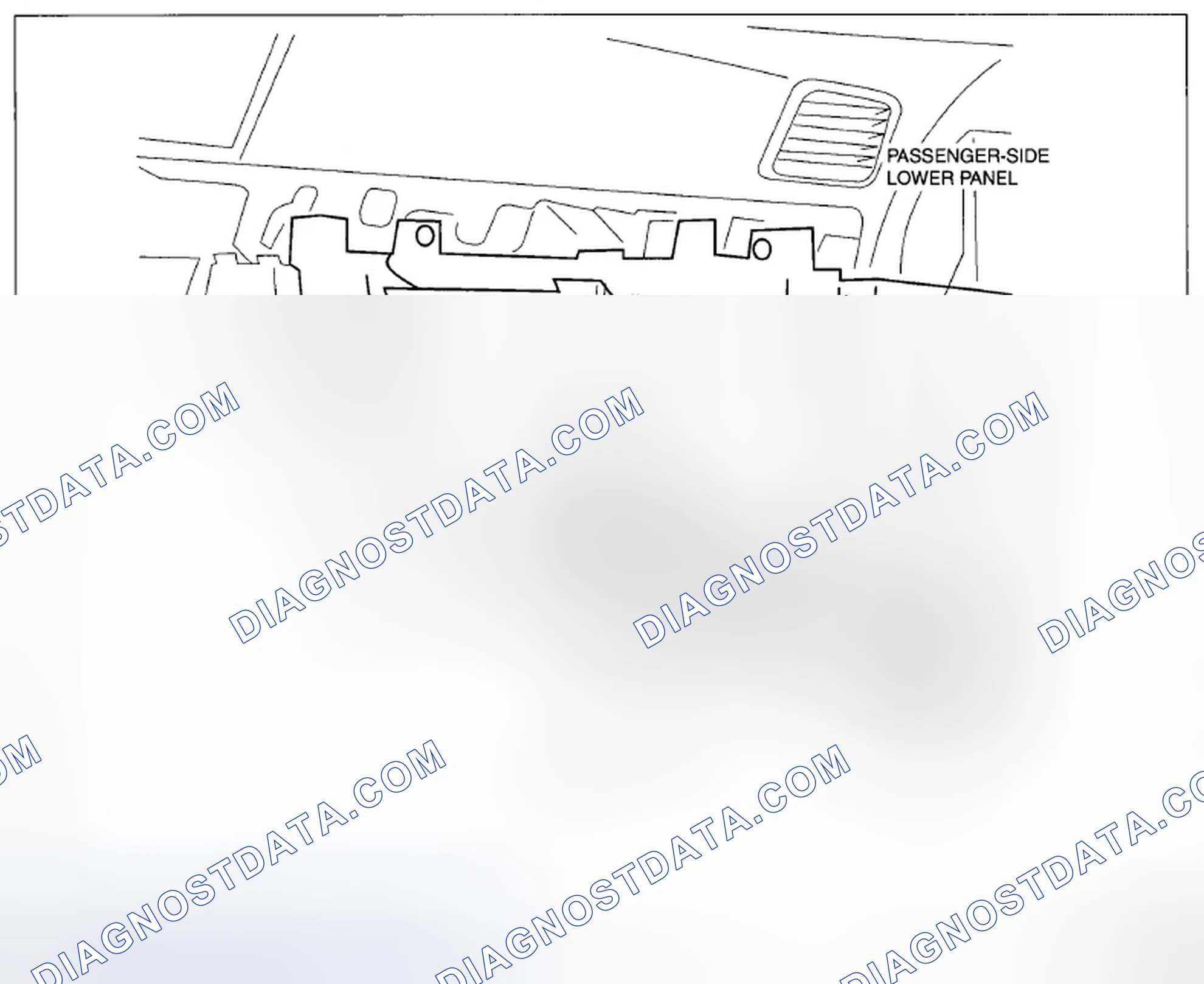 Scheme 90: Passenger-side lower panel adjustment