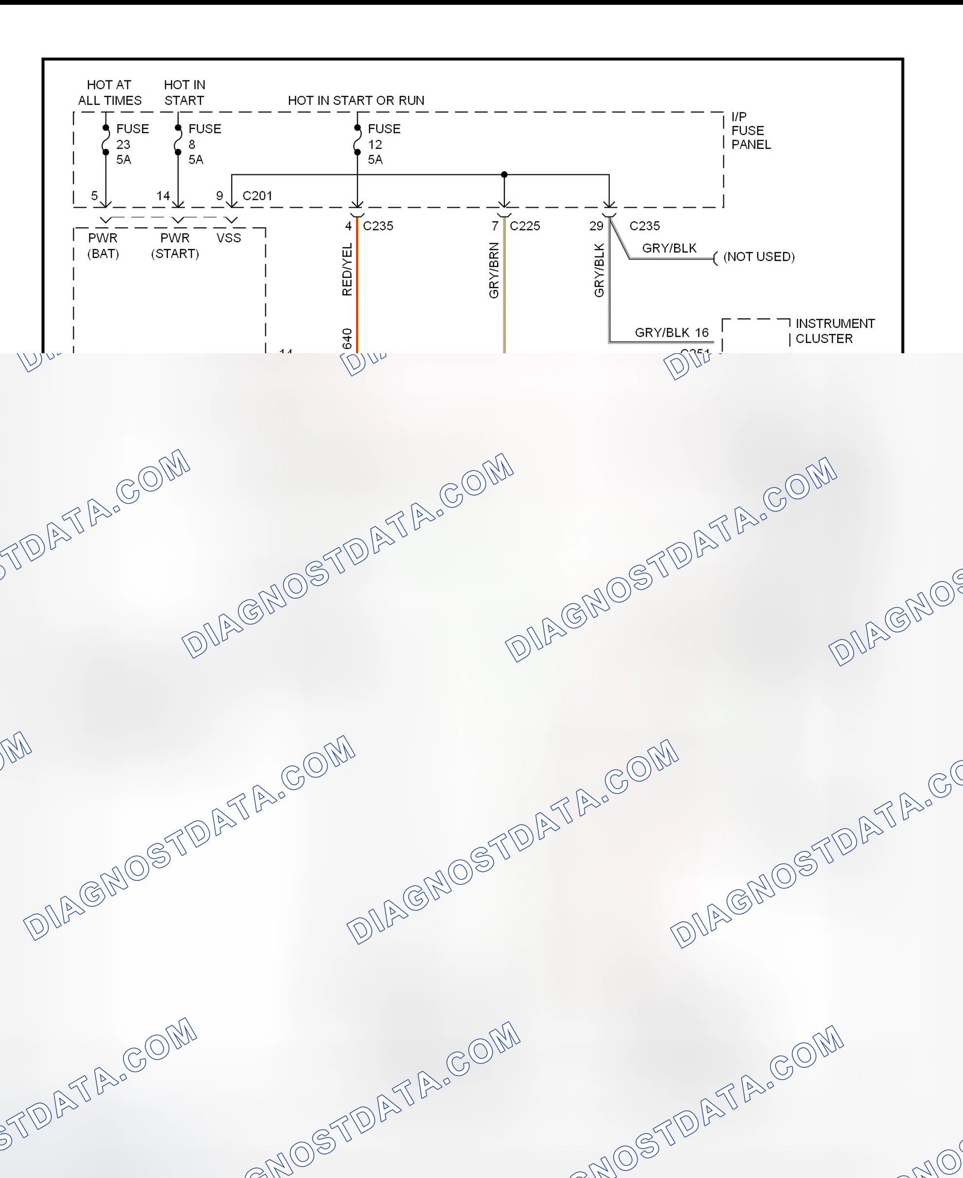 Scheme 1: Variable Assist Power Steering Wiring Diagram (1996 Sable & Taurus Except SHO)