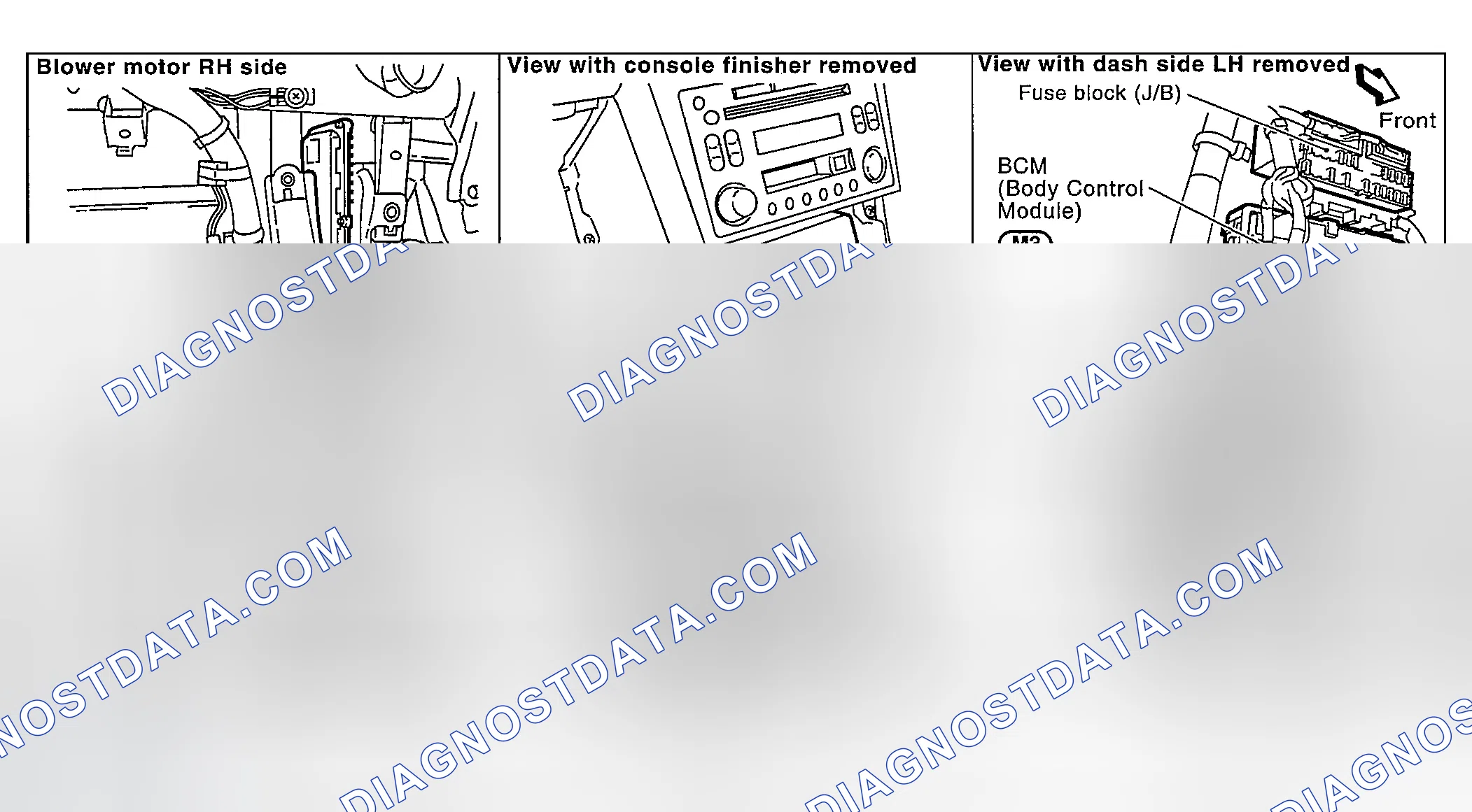 Scheme 309: Component Parts and Harness Connector Location