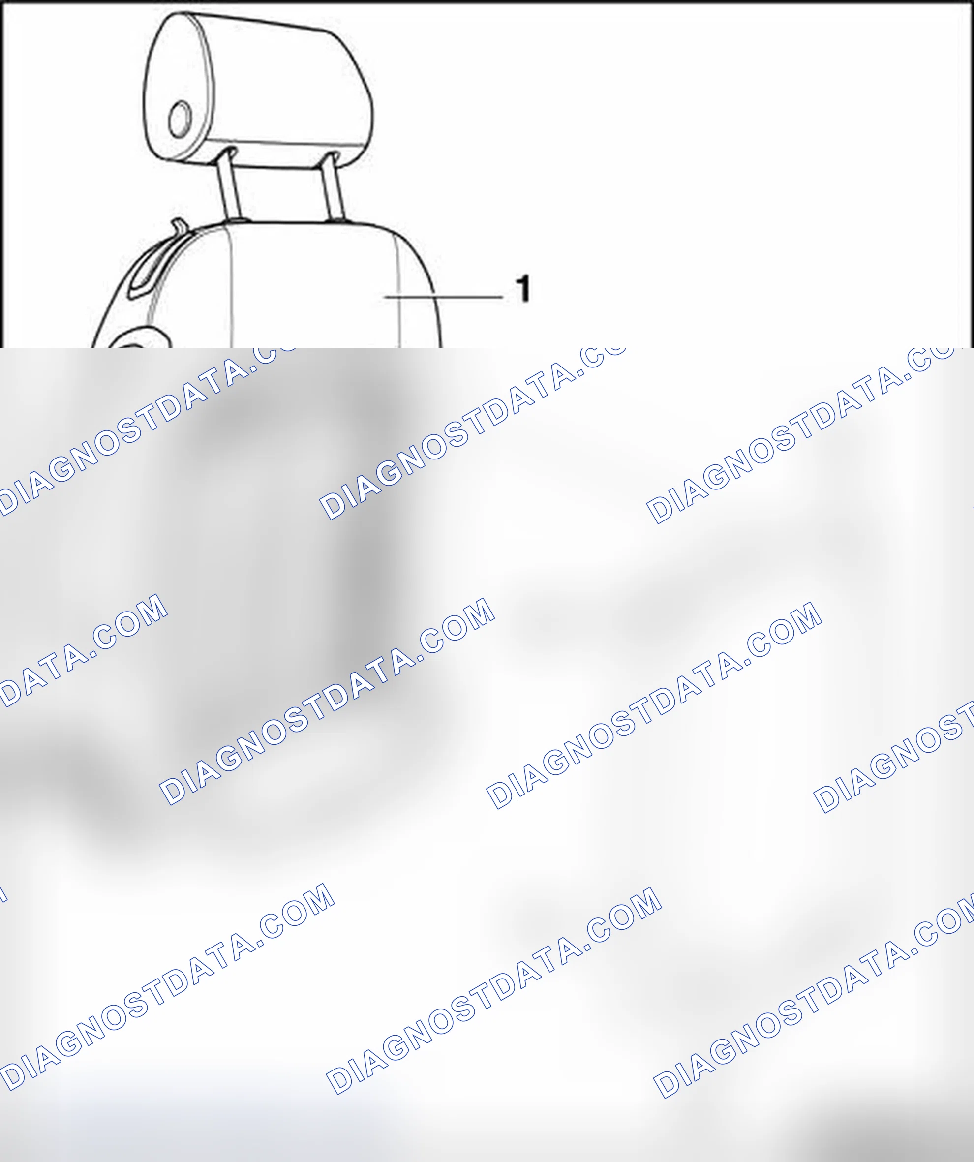 Scheme 203: Backrest cover panel, removing and installing