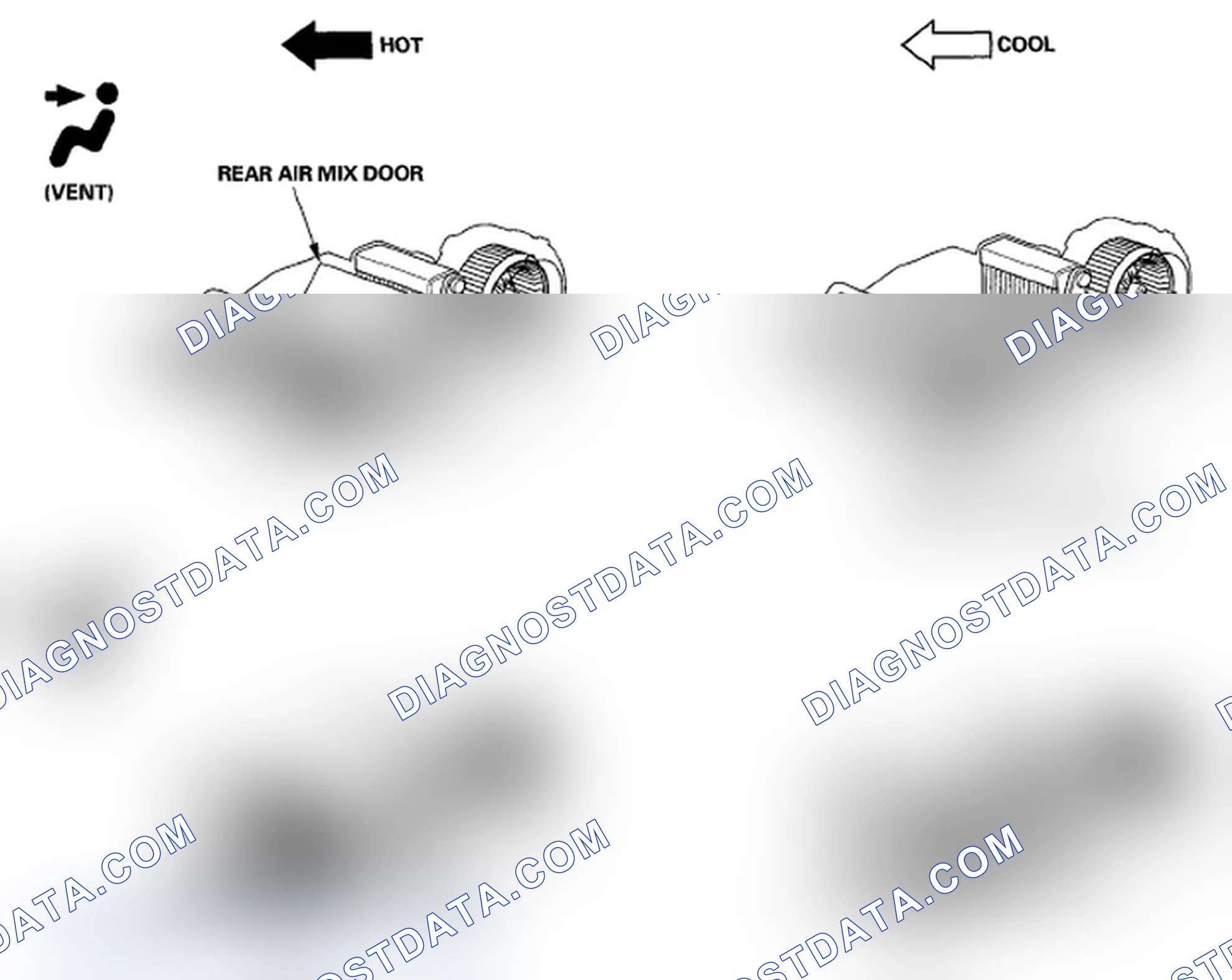 Scheme 234: Rear Climate Control Door Positions