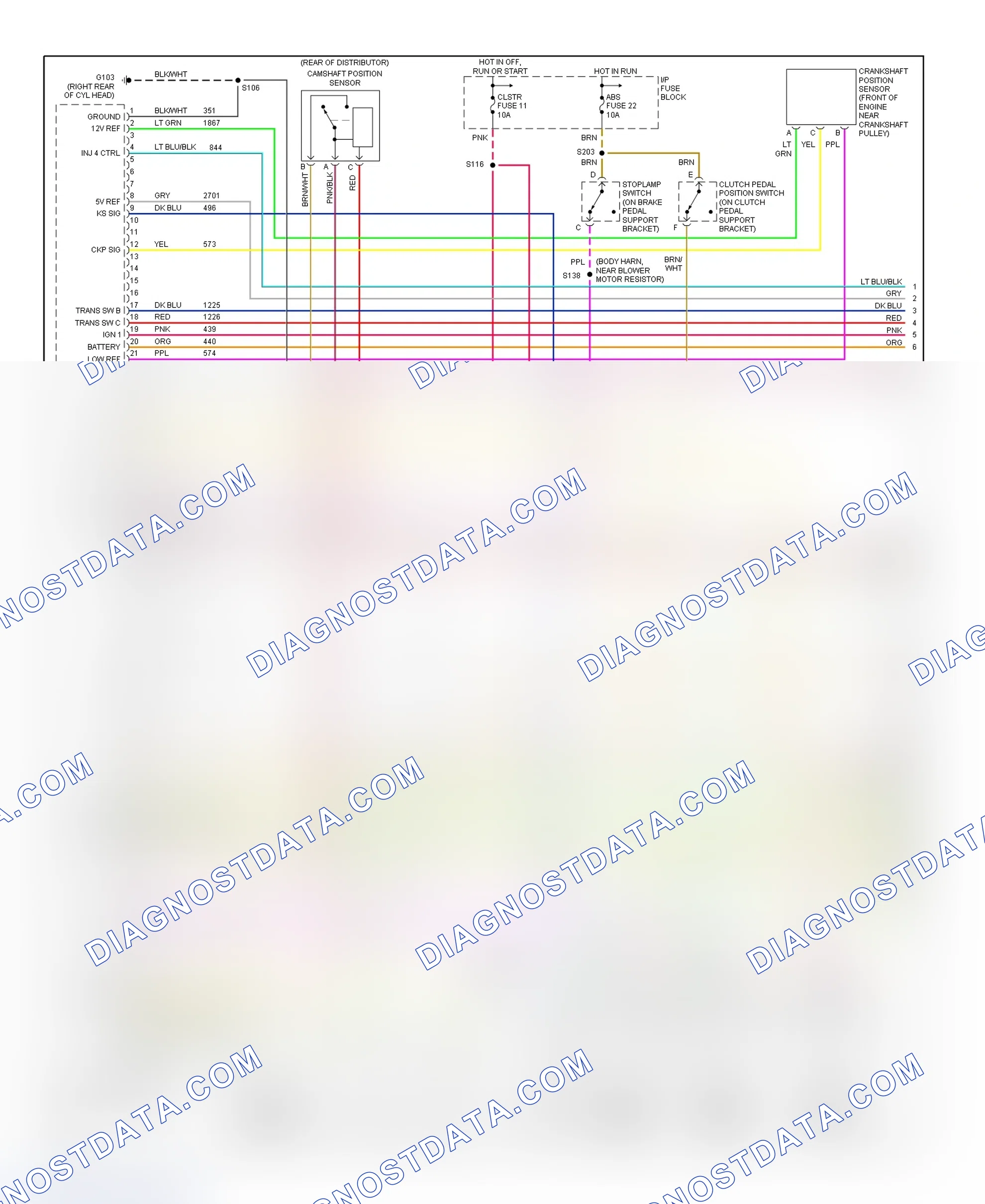 Scheme 81: PCM Wiring Diagram (Blazer, Jimmy Canadian, Sonoma & S10 Pickup - 4.3L - 1 Of 4)