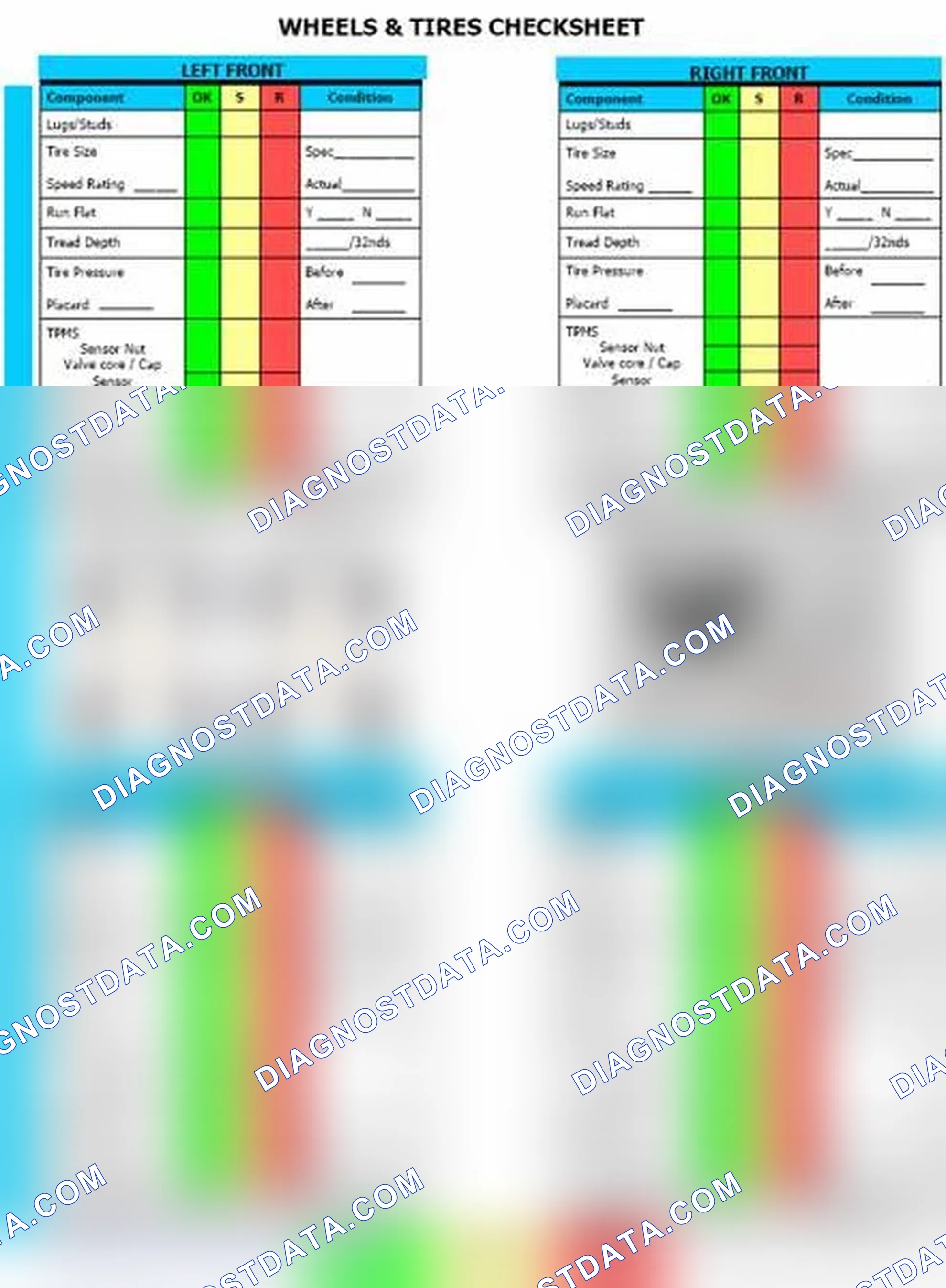 Scheme 35: Wheels & Tires Checksheet (2 Of 2)