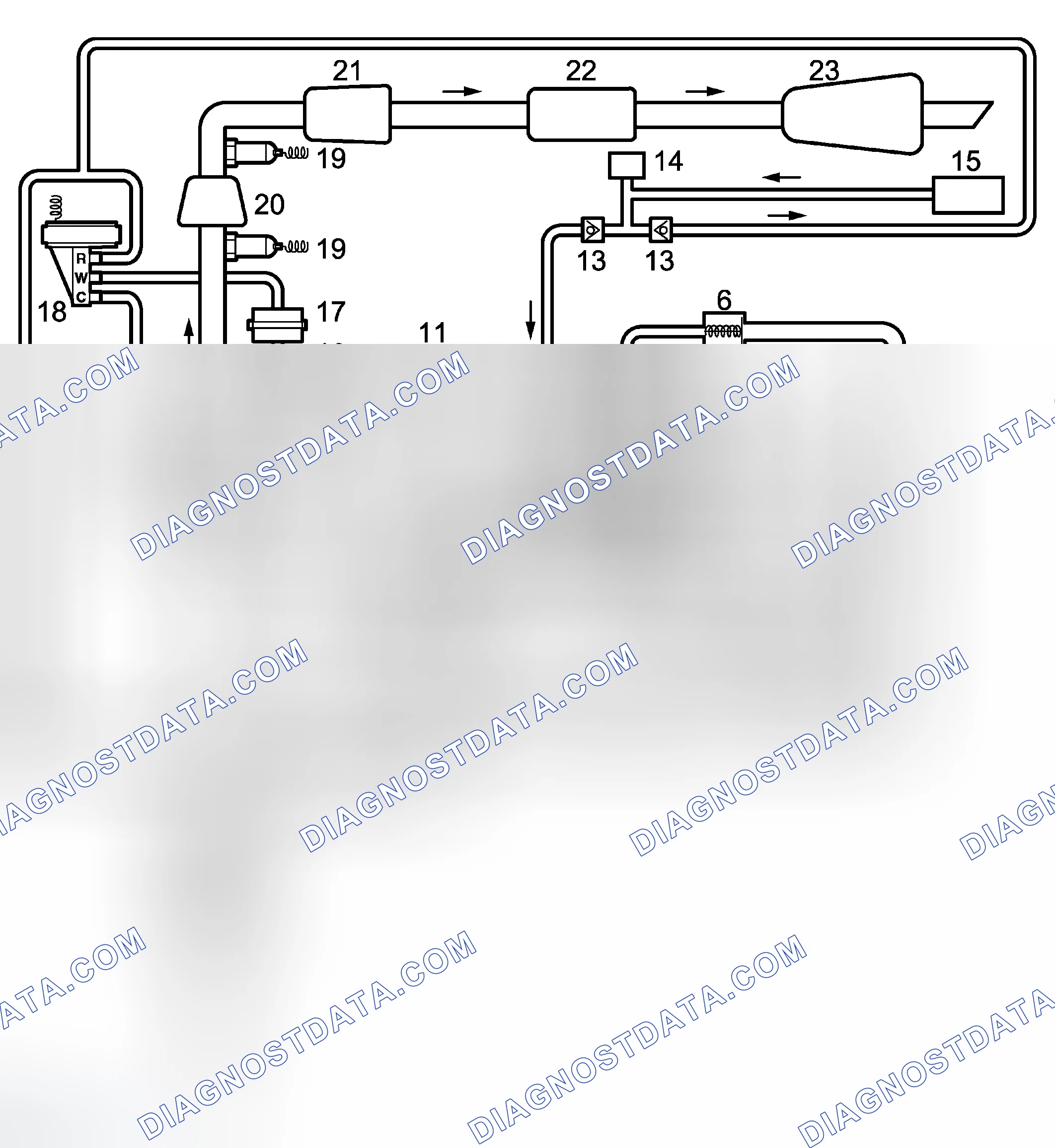 Scheme 811: System diagram - intake, turbo, exhaust - 4-cyl.