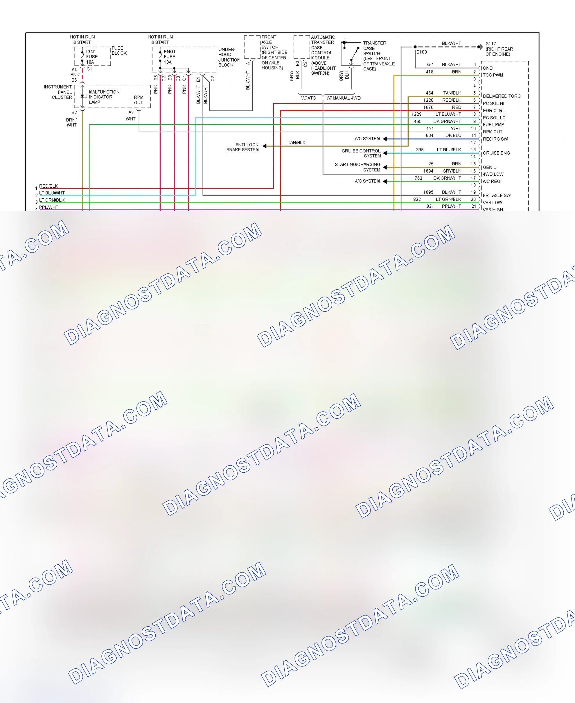 Scheme 182: PCM Wiring Diagram (Sierra, Silverado, Suburban, Tahoe, Yukon & Yukon XL - 4.8L & 5.3L - Canadian Built - 5 Of 5)