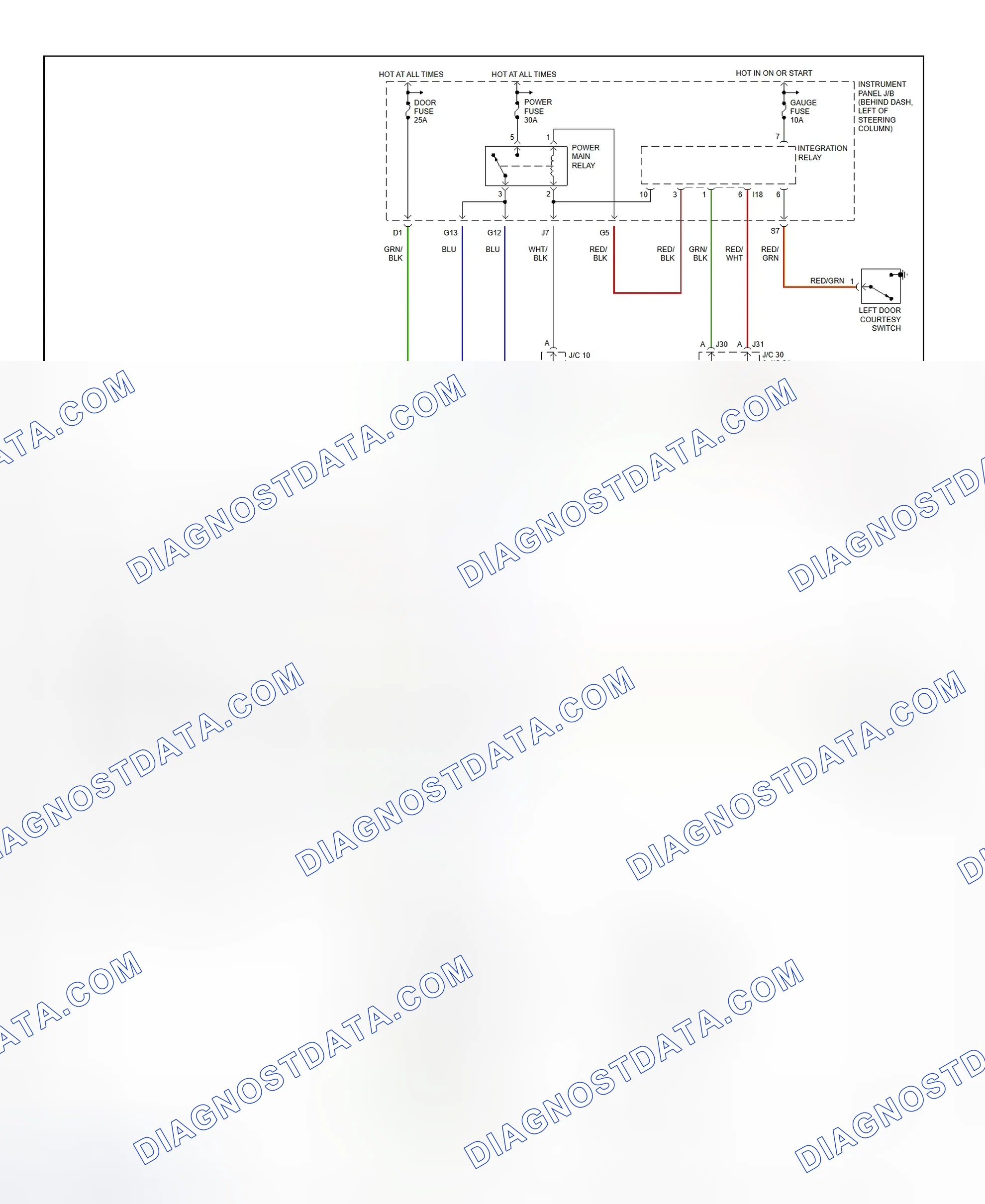 Scheme 21: Power Window System Wiring Diagram (Camry Solara)