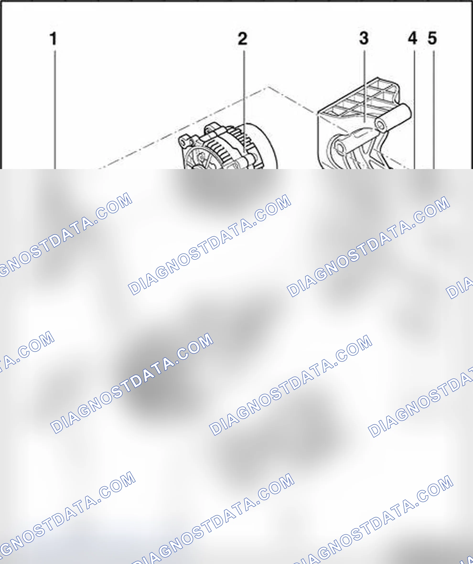 Scheme 40: A/C compressor - 6-cyl. engine, removing from bracket (refrigerant pipes remain connected)