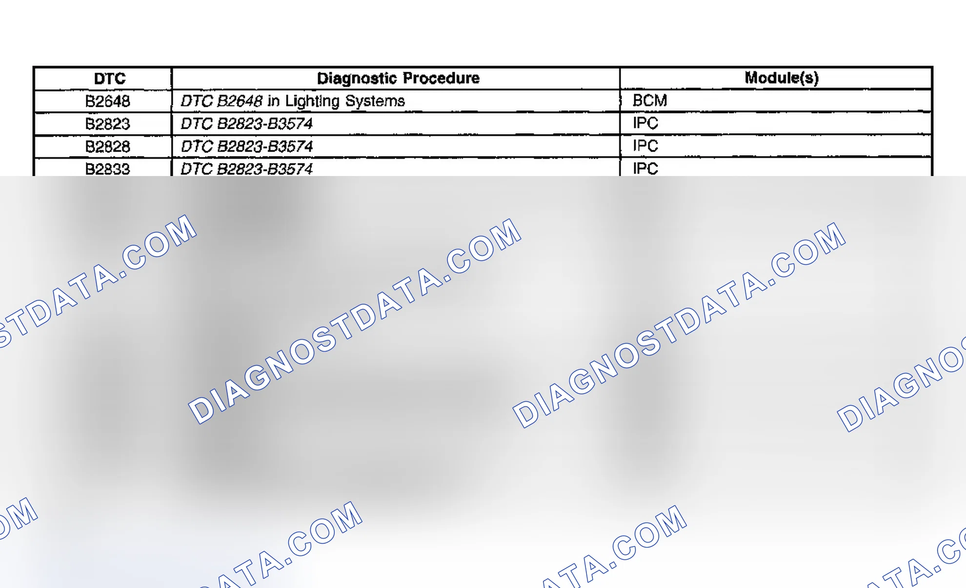 Scheme 25: Diagnostic Trouble Code (DTC) List