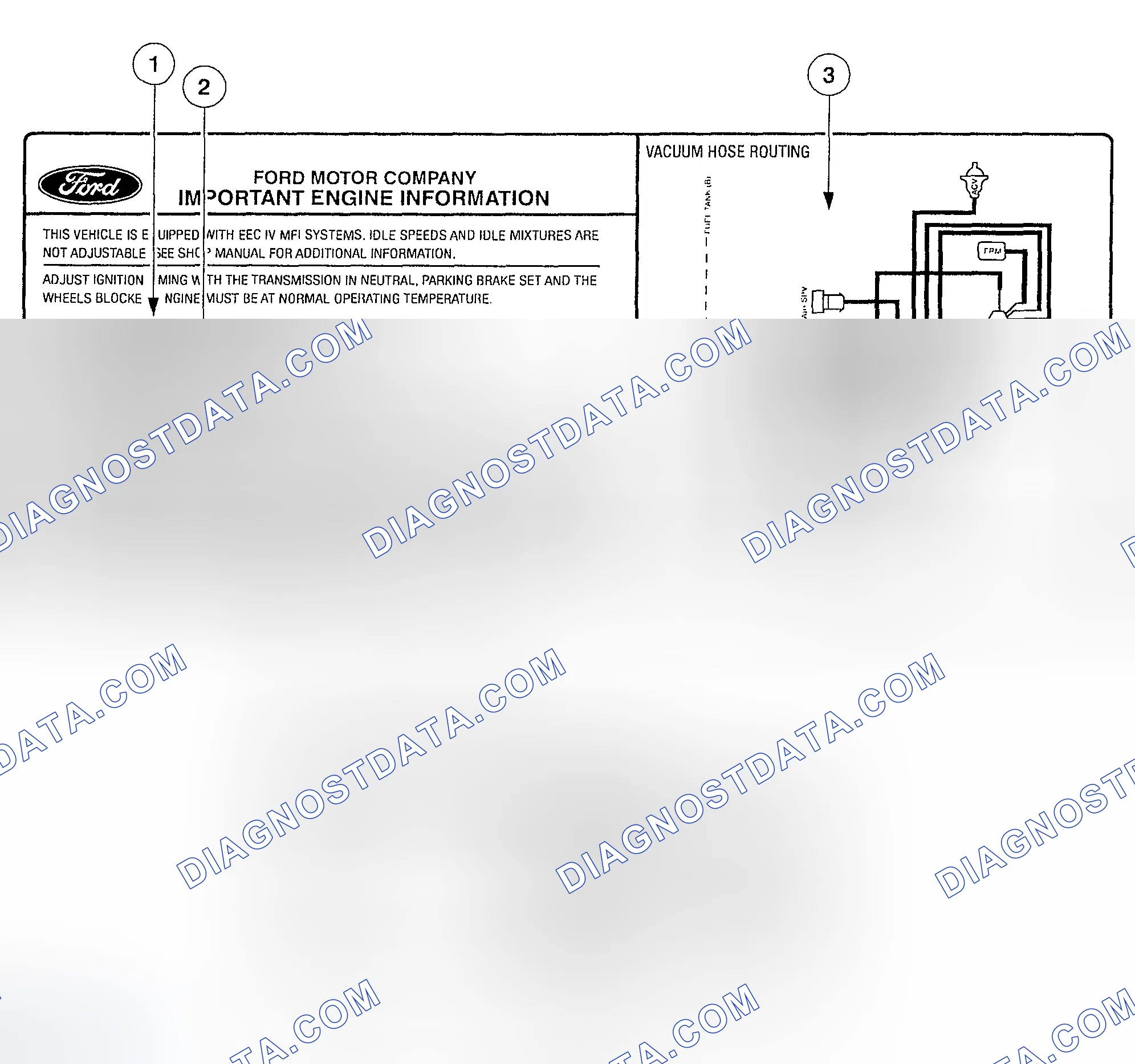 Scheme 775: Typical Vehicle Emission Control Information (VECI) Decal