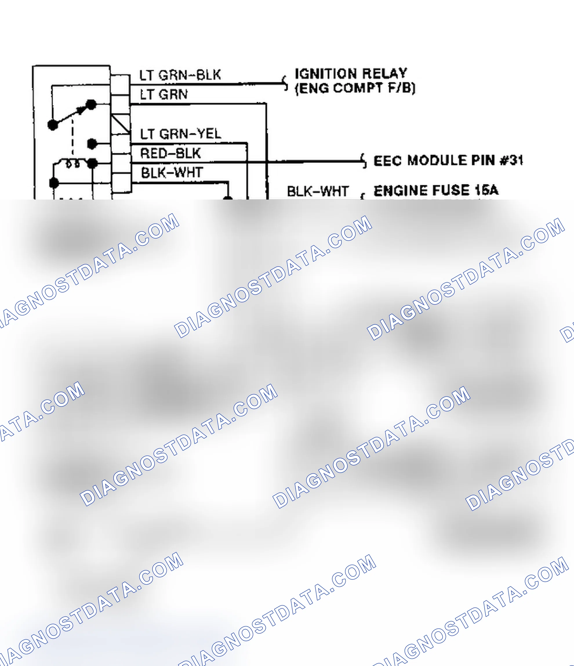 Scheme 5: Electric Cooling Fan Wiring Diagram (Escort & Tracer 1.9L)