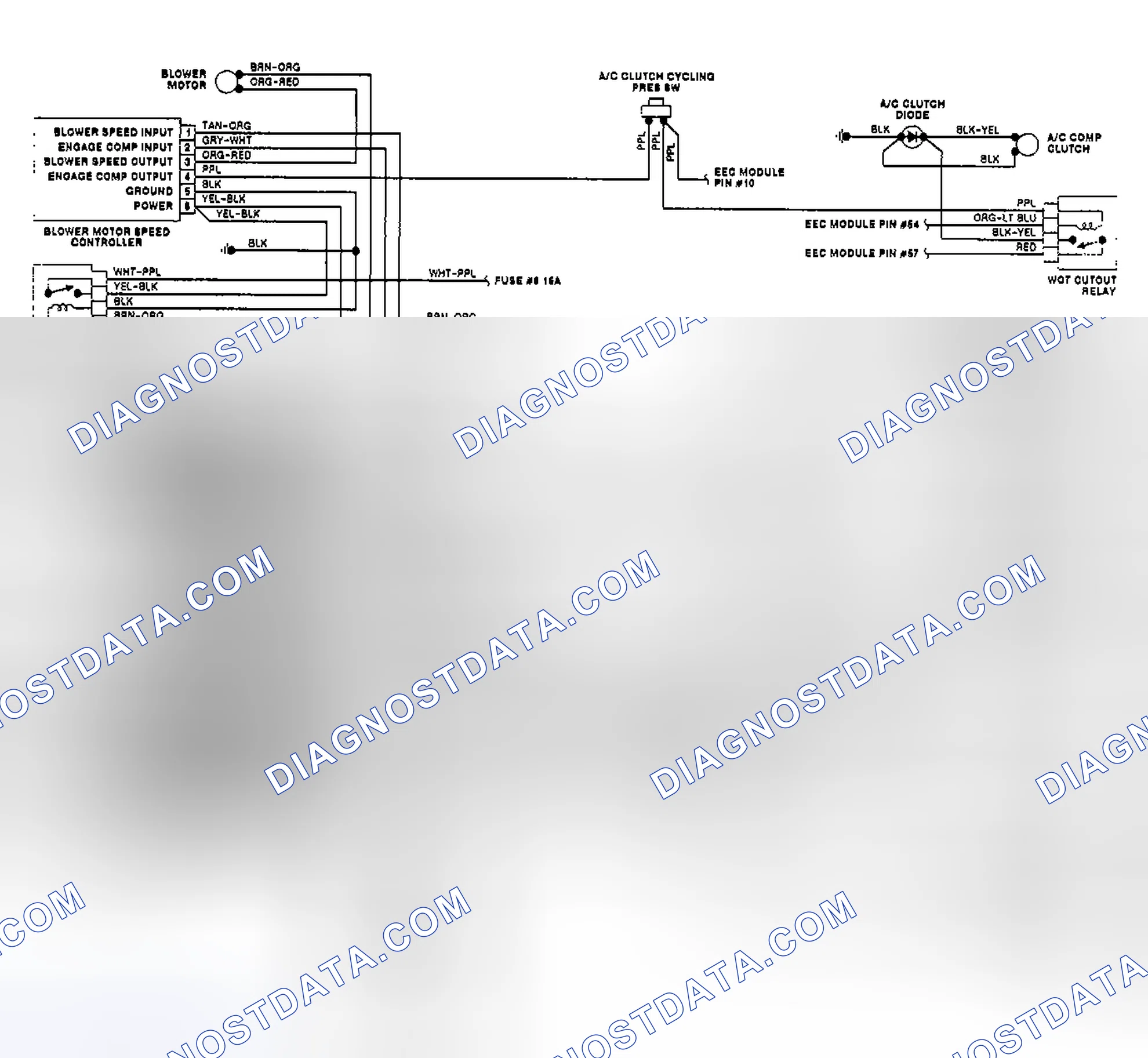 Scheme 6: 1991 Auto A/C-Heater Wiring Diagram (Mark VII)