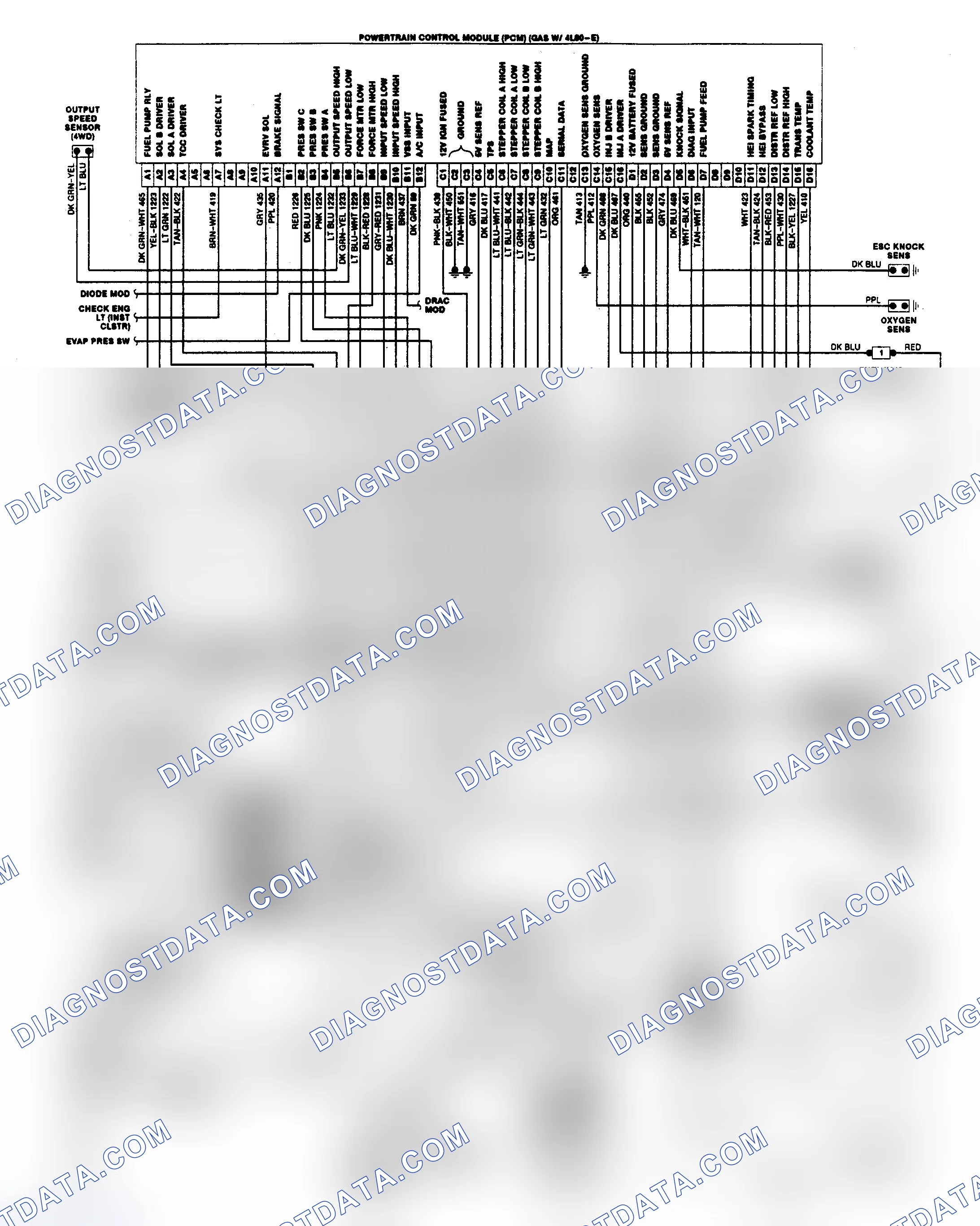 Scheme 18: Wiring Diagram ("R/V" Series 5.7/7.4L w/ 4L80-E Trans.)