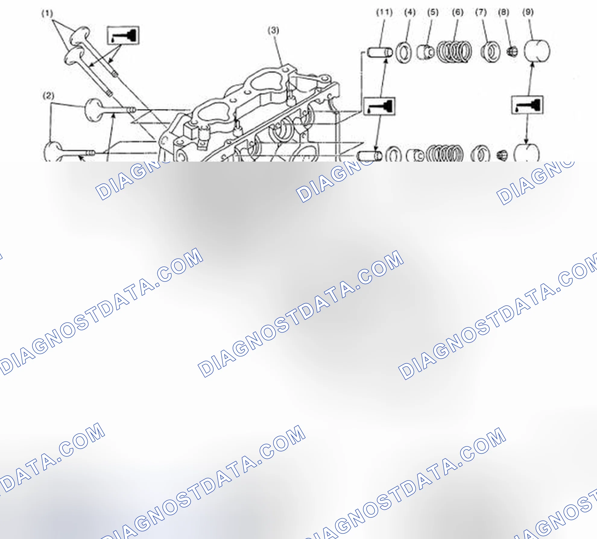 Scheme 276: Exploded View Of Cylinder Head And Valve Assembly Components
