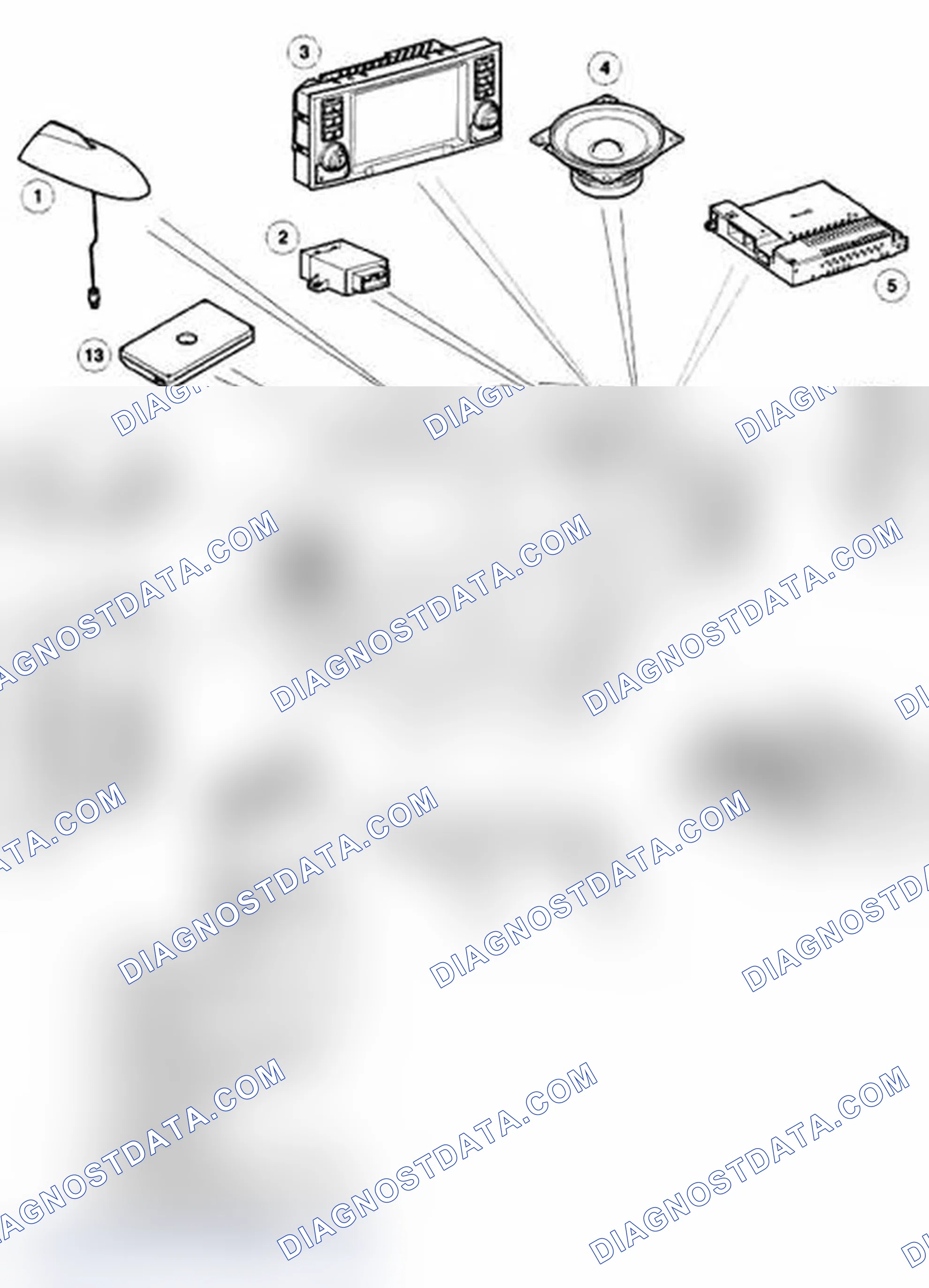 Scheme 19: Audio System Component Location - From 2005 MY