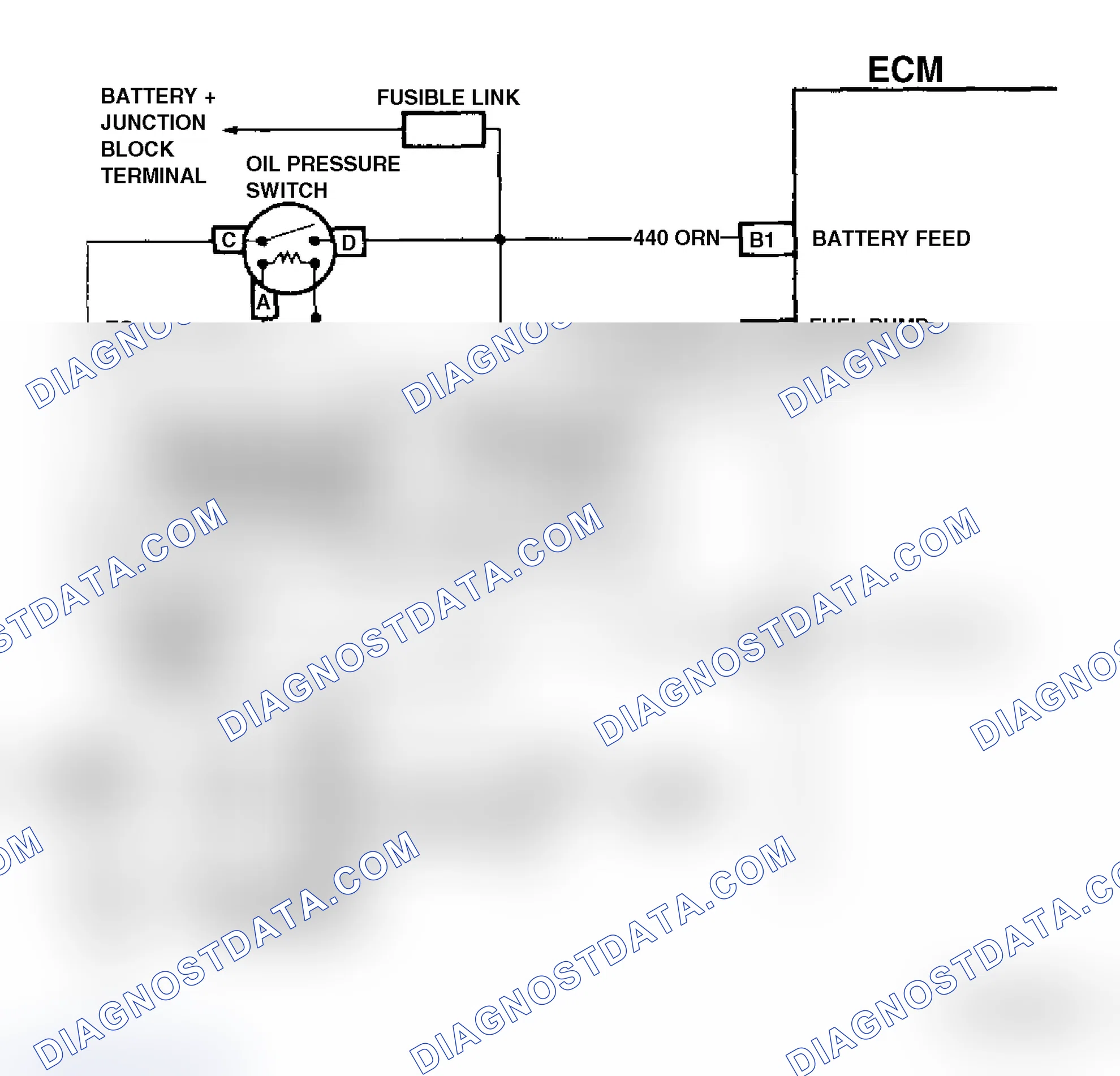 Scheme 87: Code 54 Schematic ("C" & "K" Series 5.7L M/T) Fuel Pump Circuit