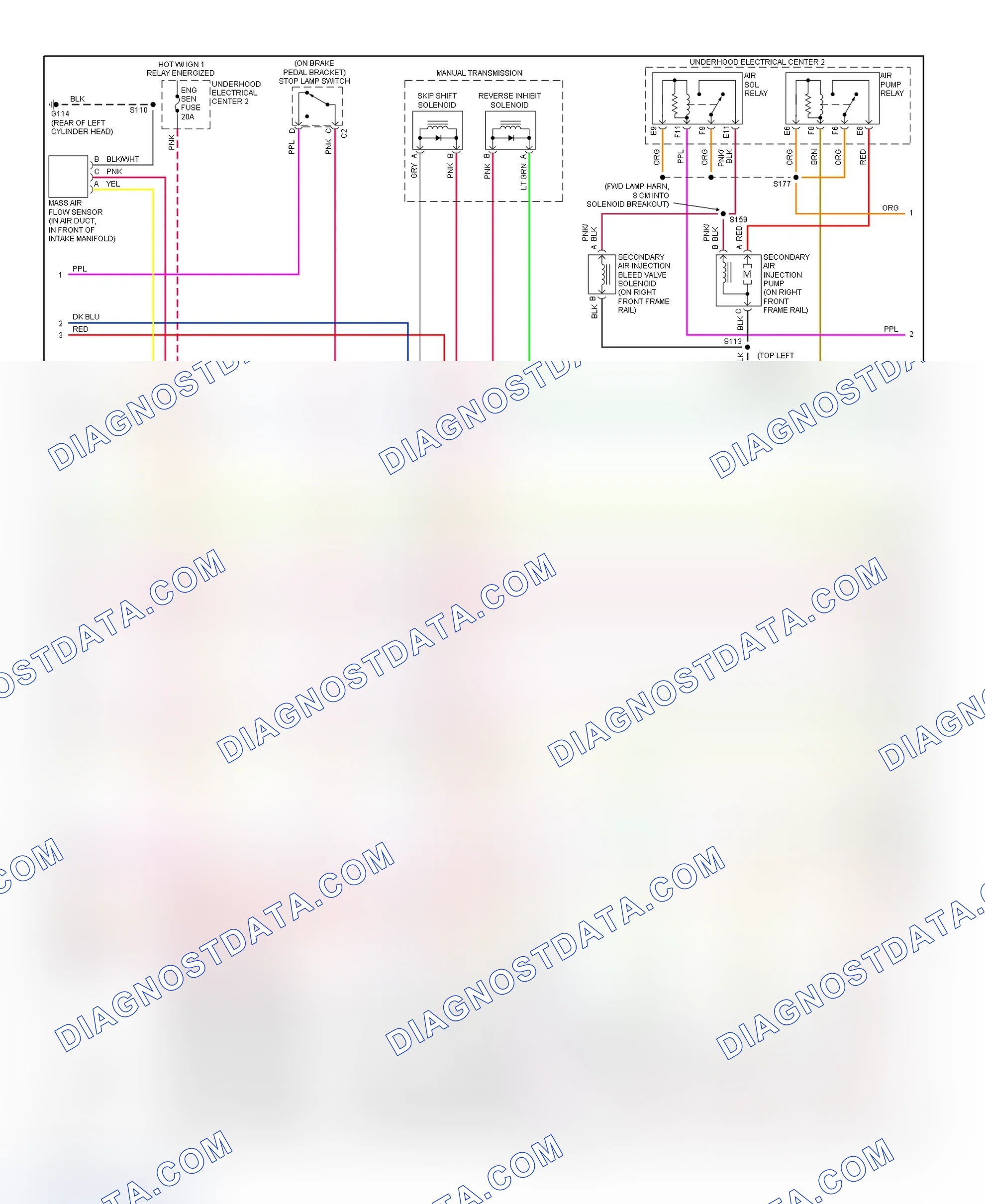 Scheme 28: PCM Wiring Diagram (Camaro & Firebird - 5.7L - 2 Of 4)