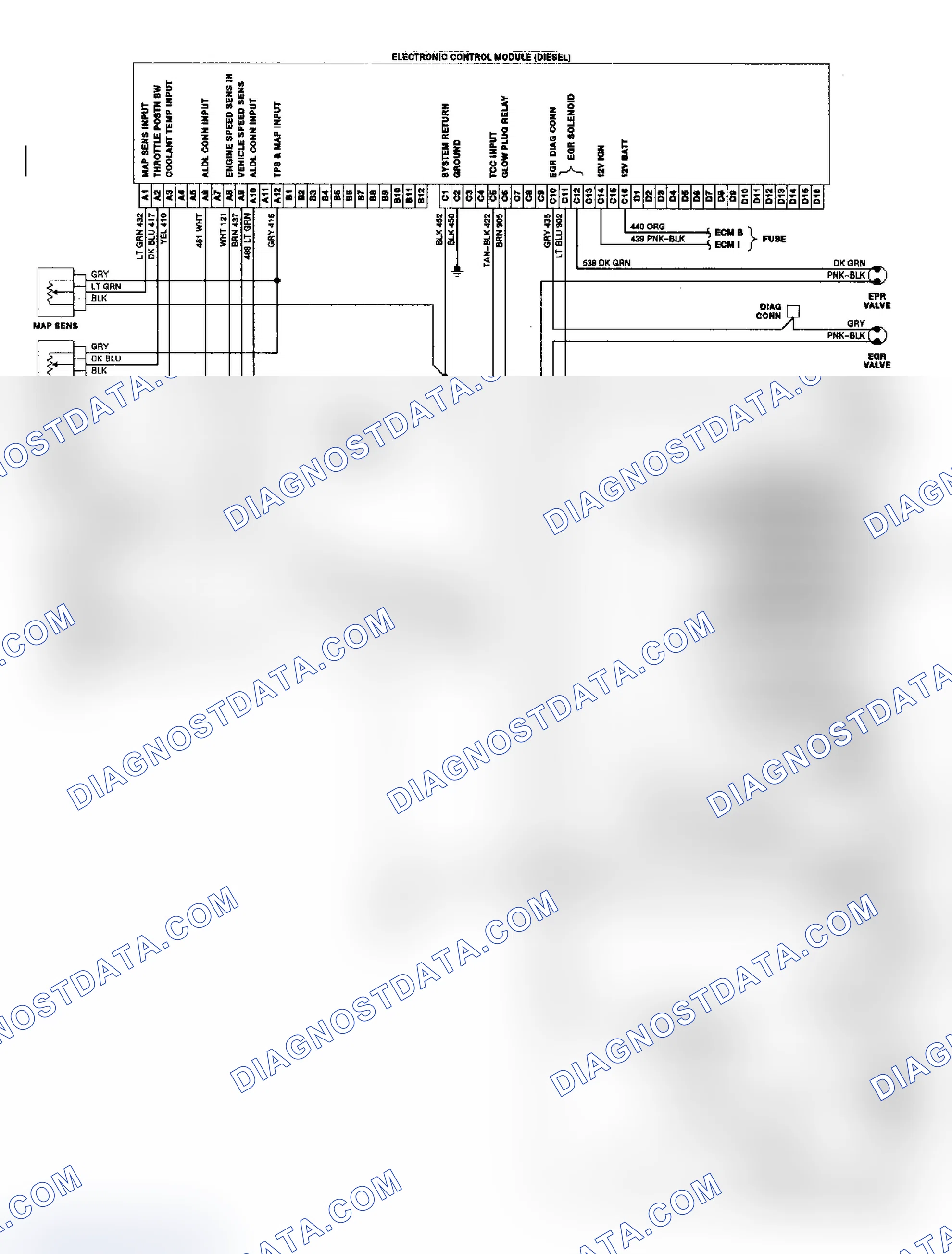 Scheme 197: 6.2L Diesel Electronic Control System Wiring Diagram ("G" Series)