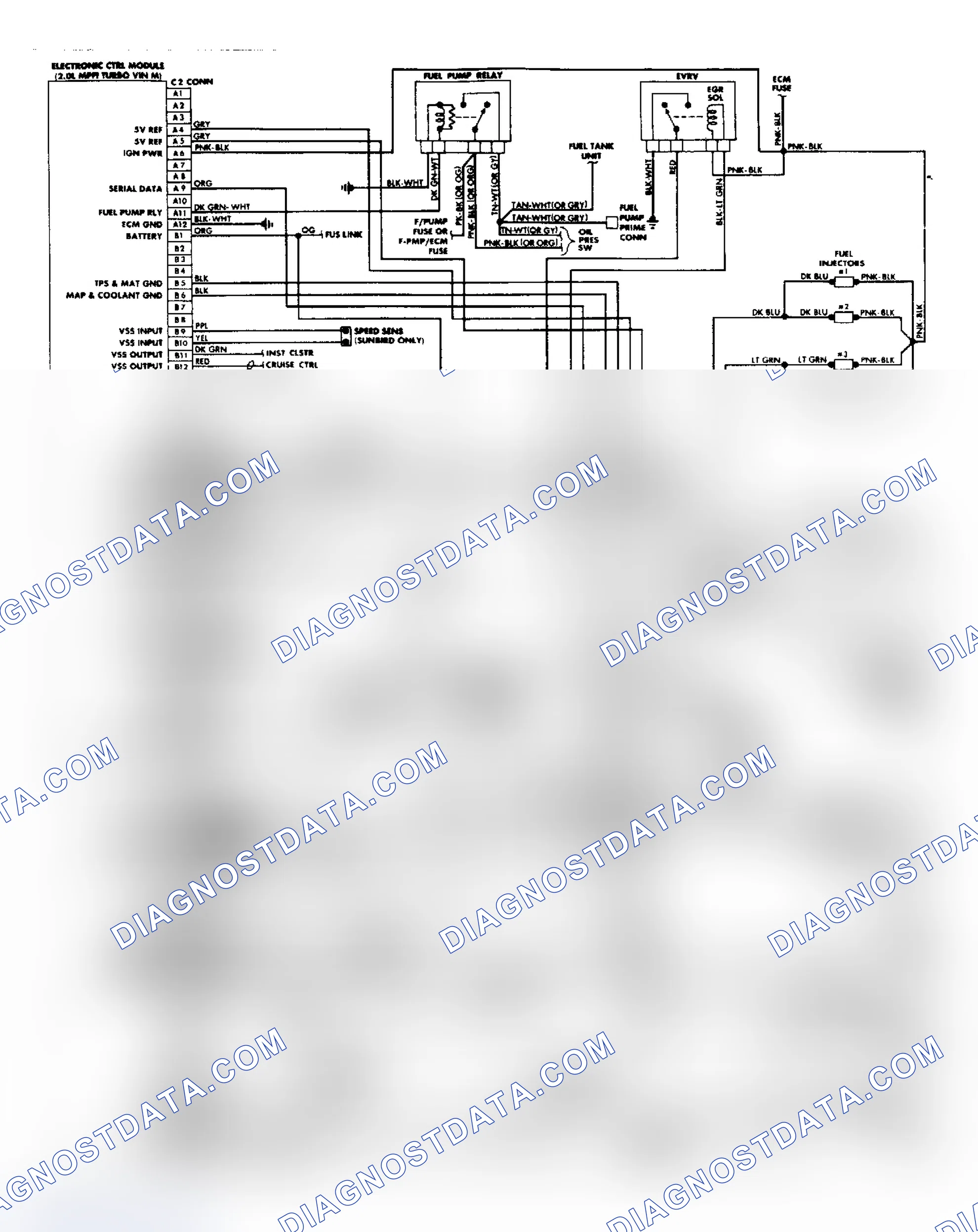 Scheme 13: 1988 Grand Am & Sunbird 2.0L Fuel Injection Wiring Diagram