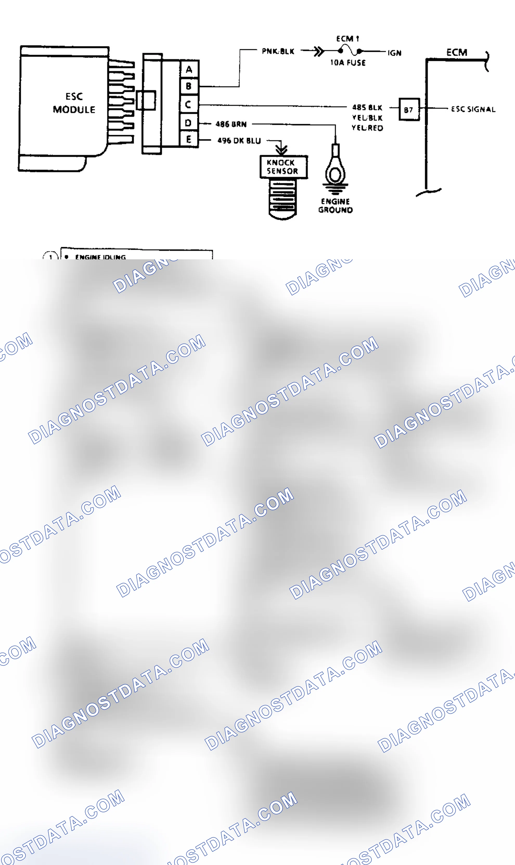 Scheme 74: Code 43: ESC Control Signal Voltage Low (Except 2.5L)