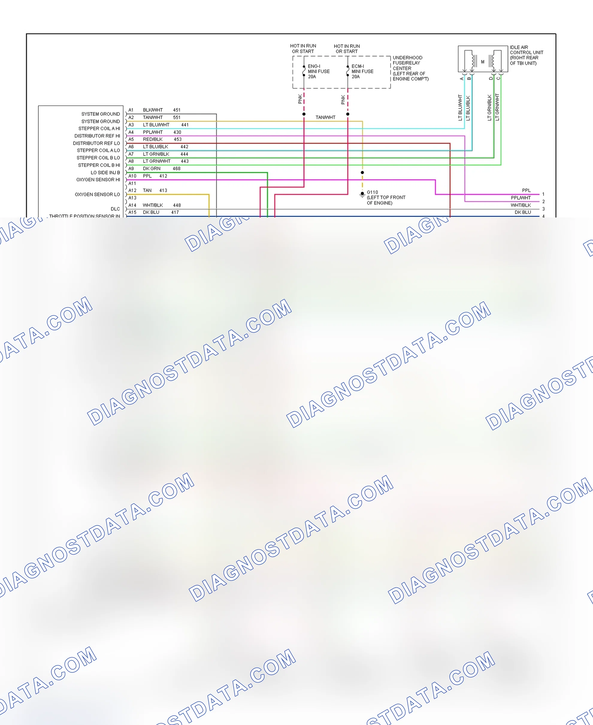 Scheme 382: Wiring Diagram ("C" & "K" Series Pickup & Sierra - 7.4L With M/T - 1 Of 3)