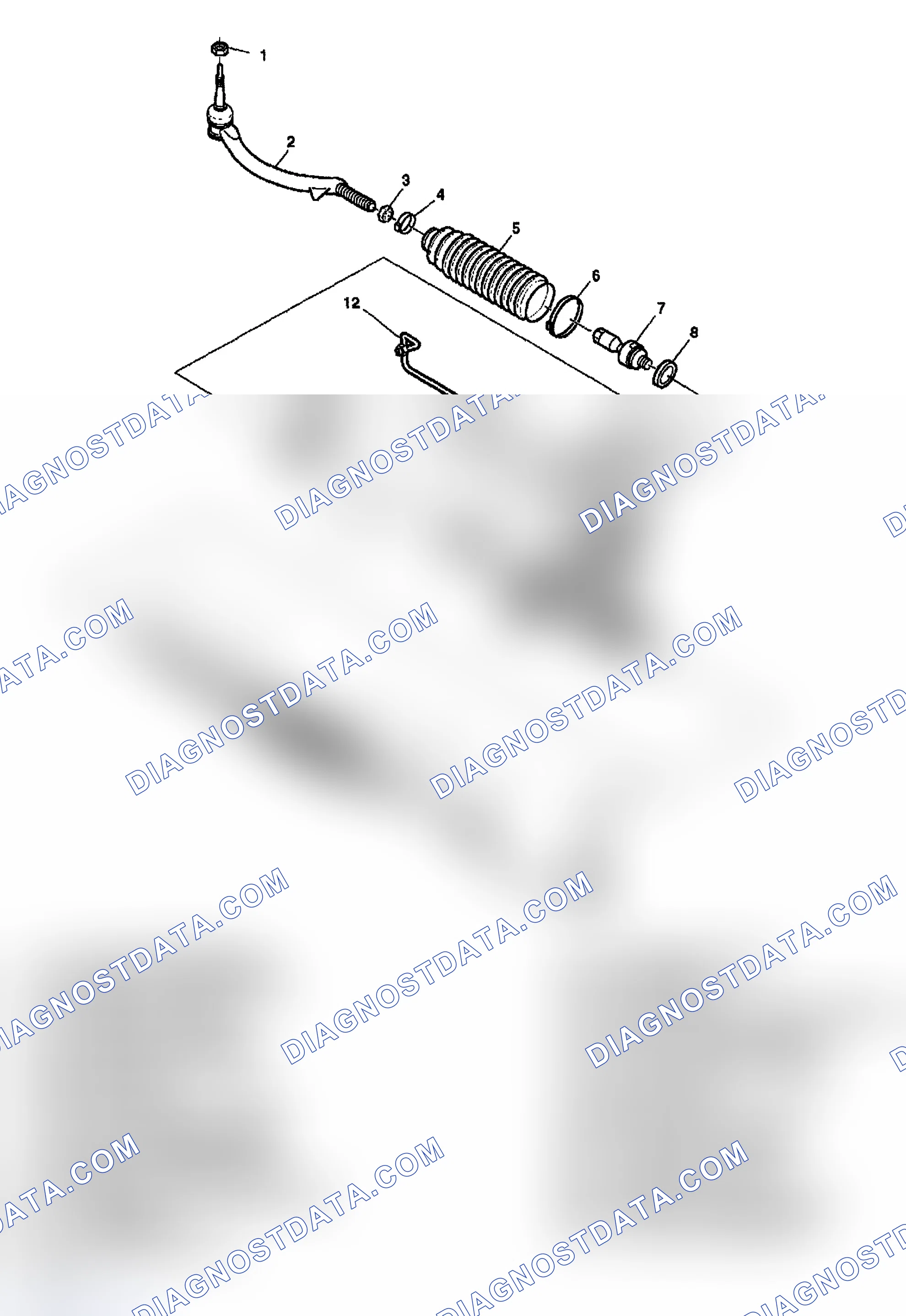 Scheme 2: Power Steering Gear Disassembled View