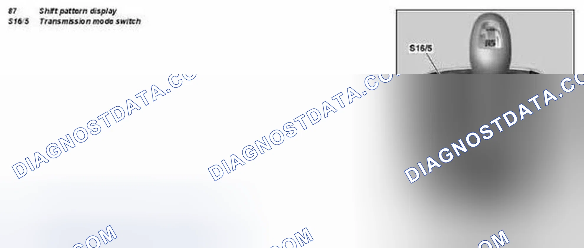 Scheme 342: Identifying Shift Pattern Display And Transmission Mode Switch