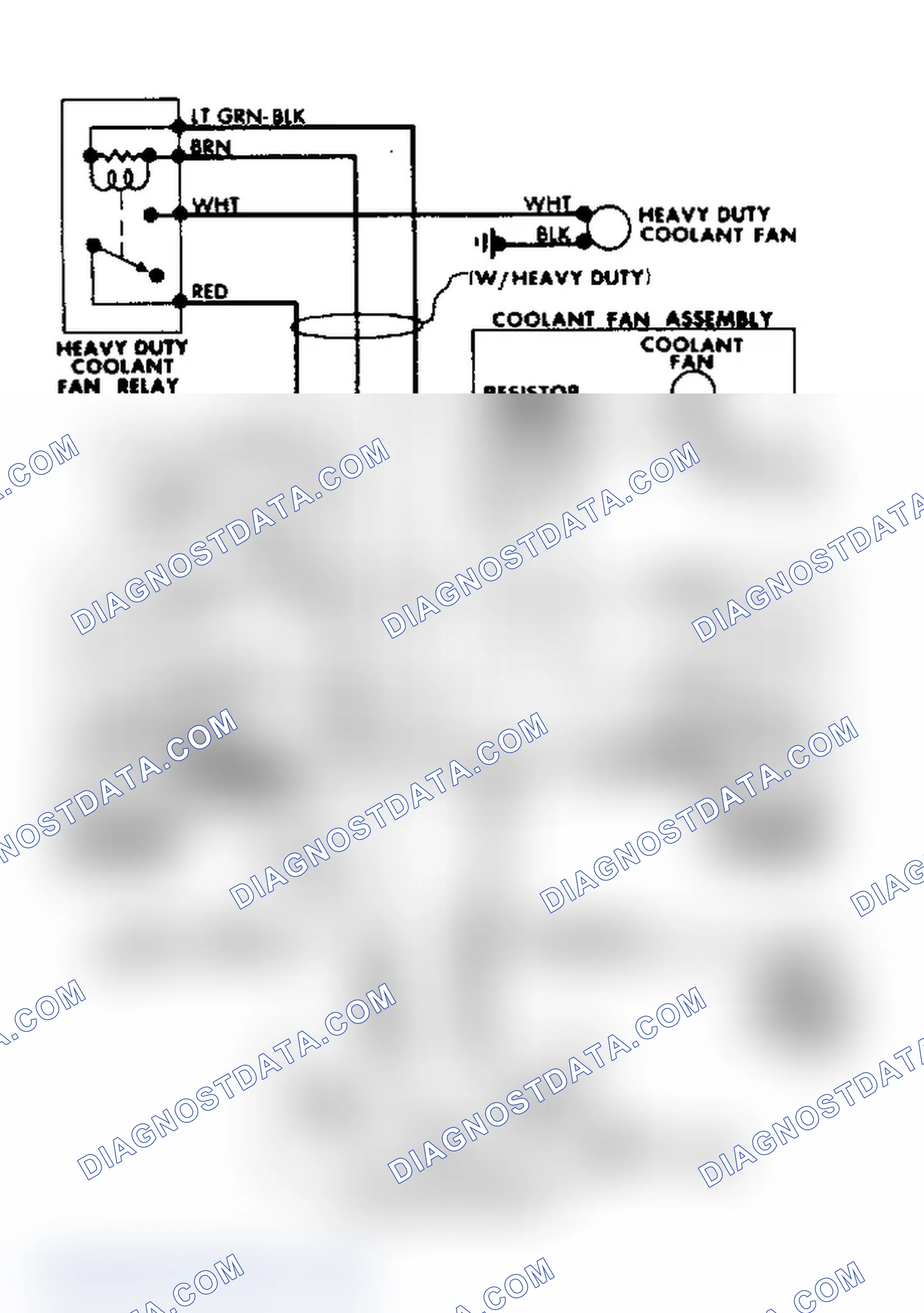 Scheme 8: Cooling Fan/Manual A/C-Heater Wiring Diagram - Oldsmobile Ninety Eight and Buick Electra