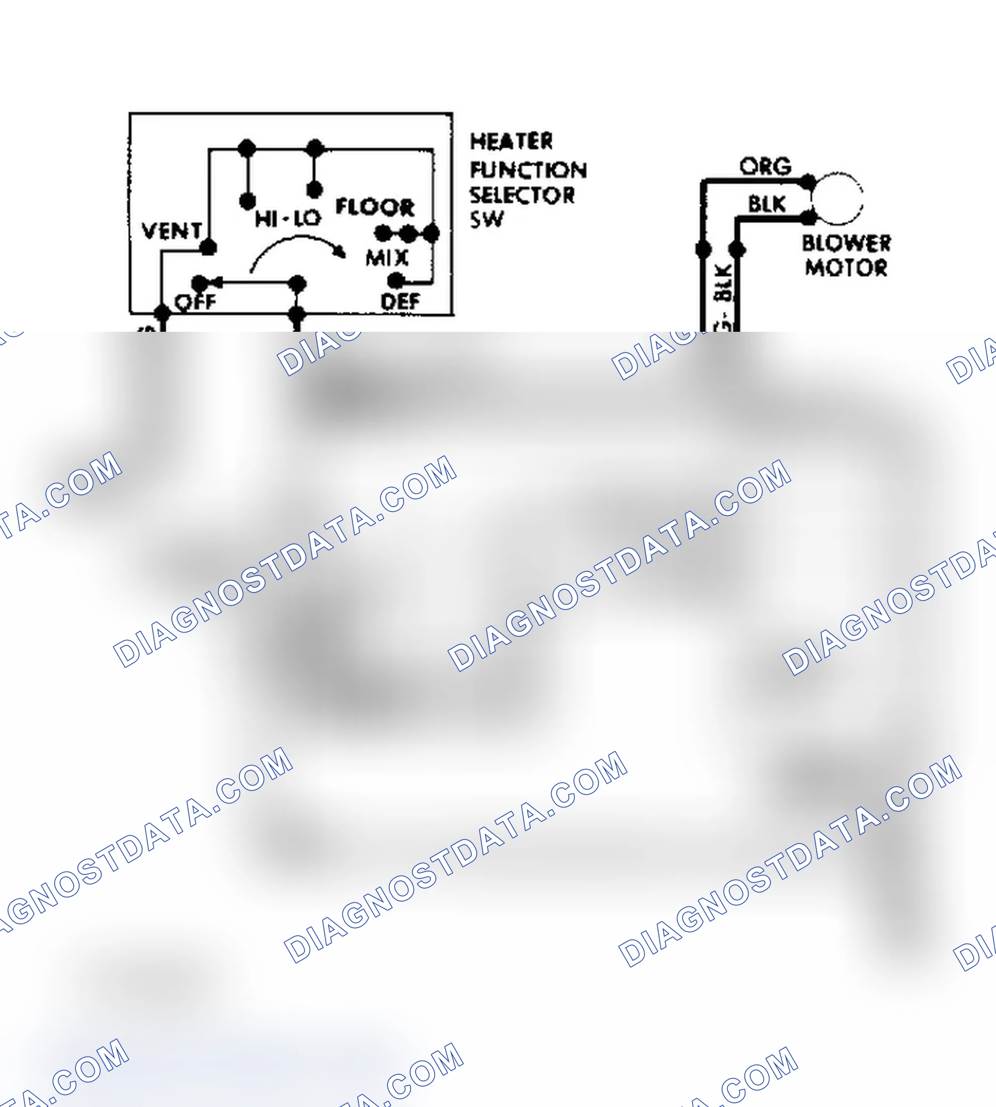 Fig. 11: Heater System Wiring Diagram (Mustang, Thunderbird, Cougar, Taurus, Sable, Grand Marquis, Crown Victoria)