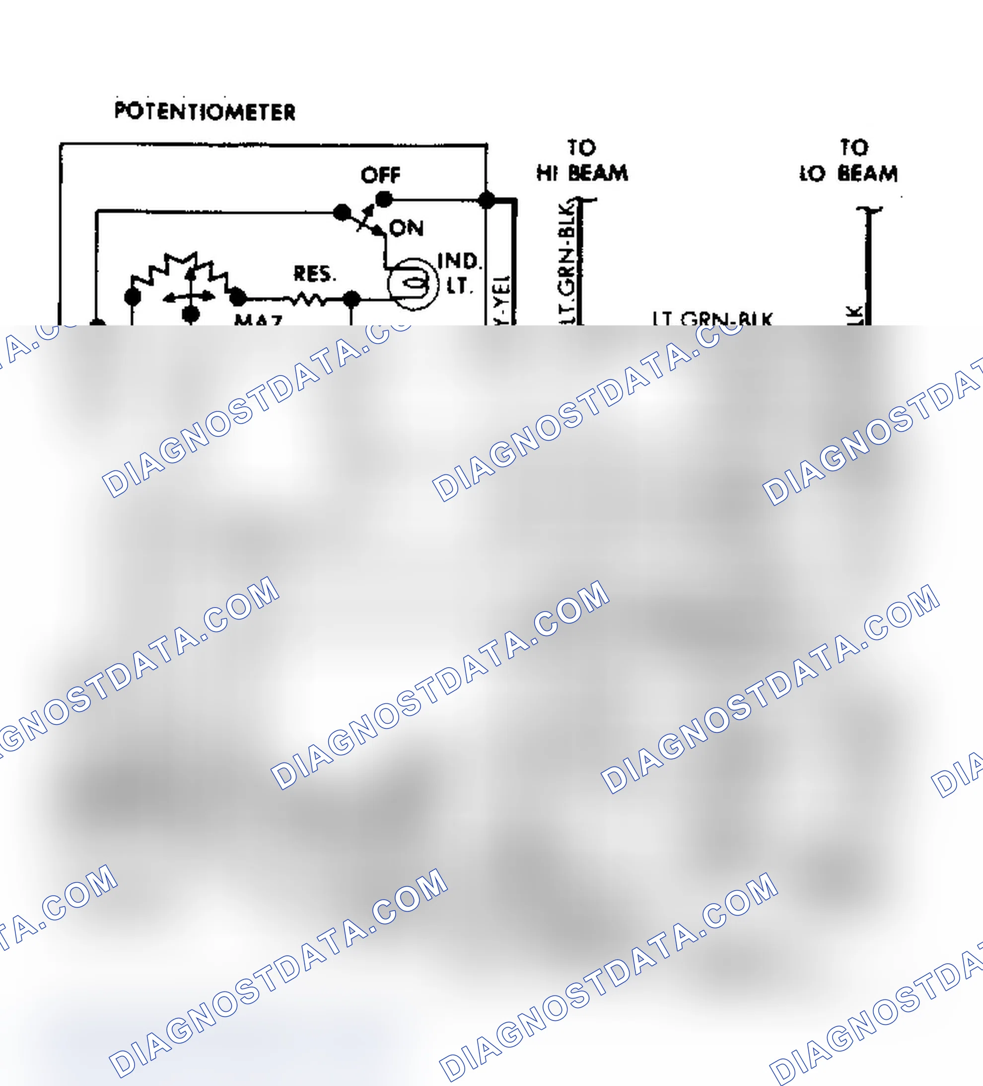 Scheme 6: Continental and Mark VII Headlight Dimmer Wiring Diagram