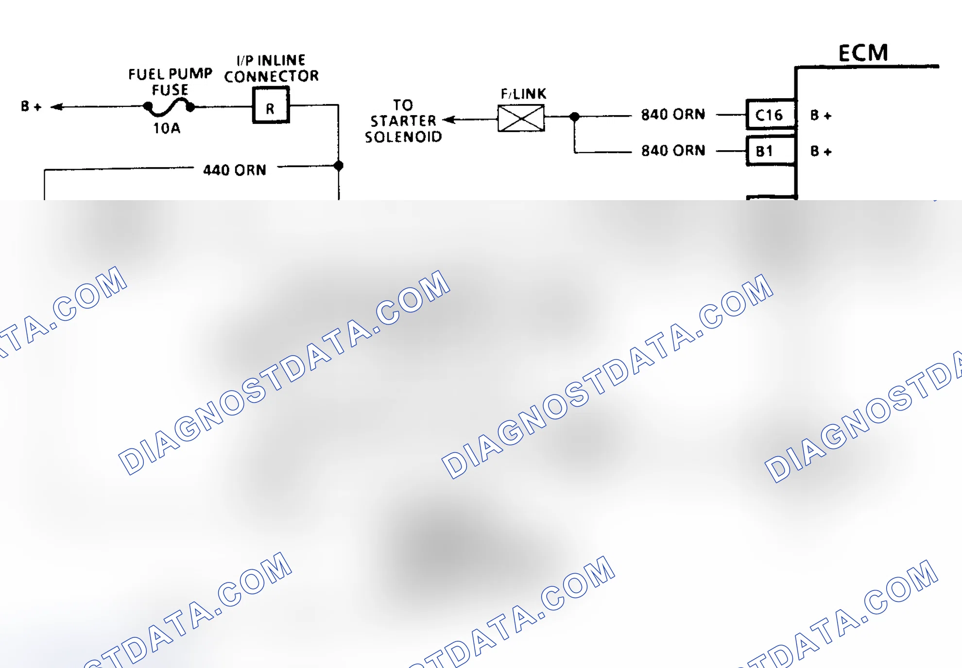 Scheme 166: Code 54 Schematic (3.1L) Fuel Pump Circuit