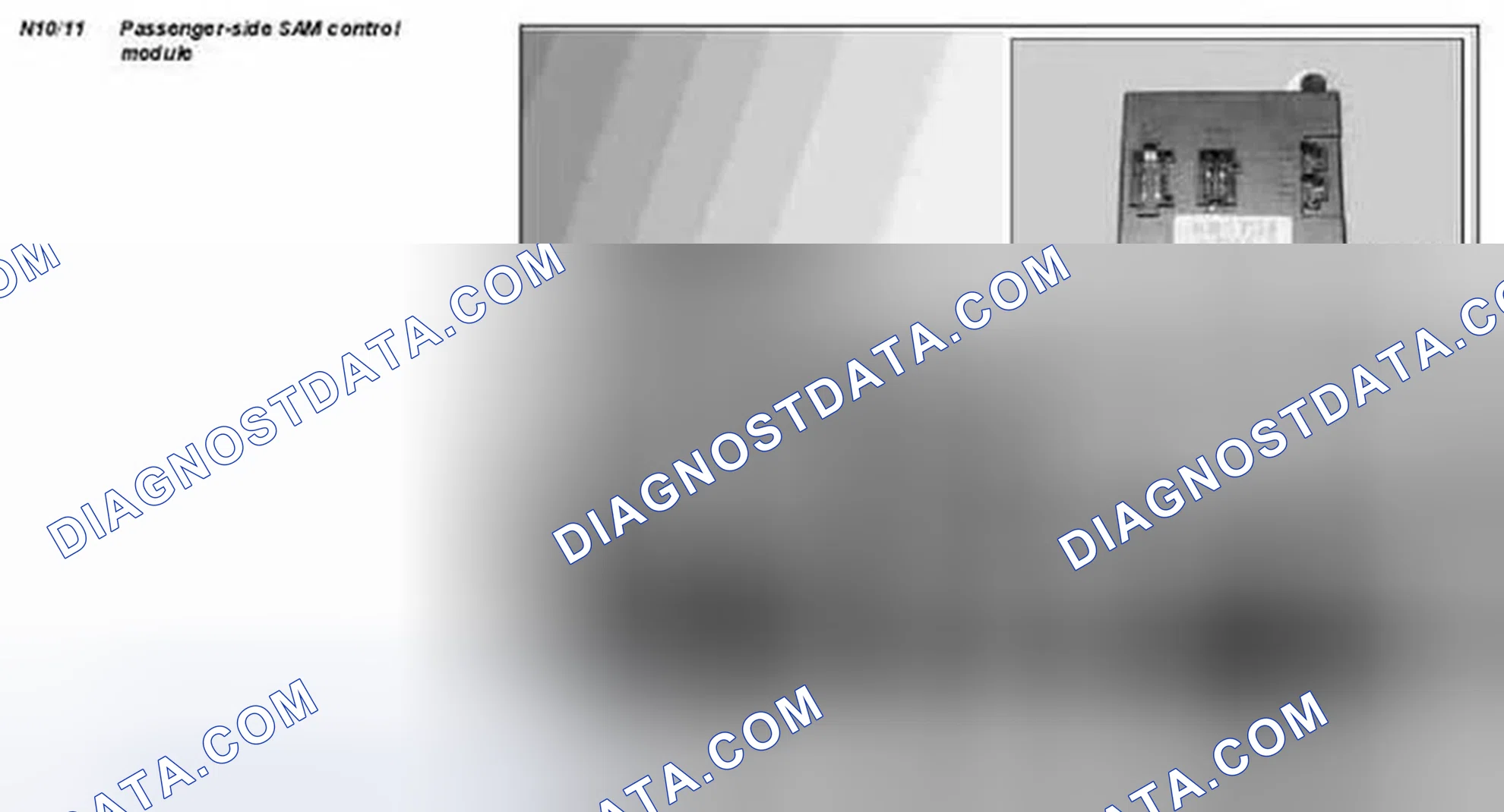 Fig. 47: Identifying SAM Control Module Fuse And Relay Module Location - Passenger-Side