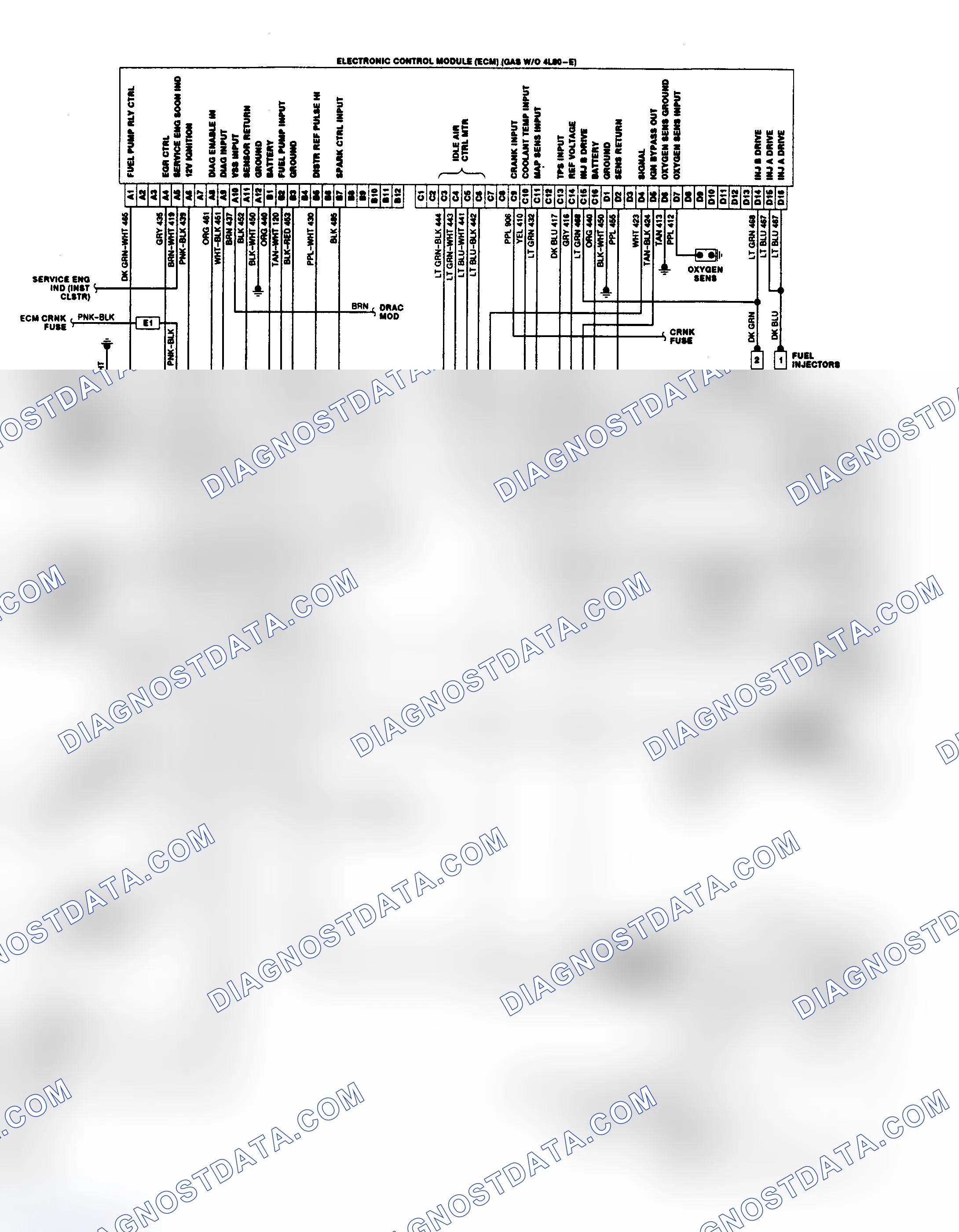 Scheme 14: Wiring Diagram ("P" Series Commercial Chassis 5.7/7.4L w/o 4L80-E Transmission)