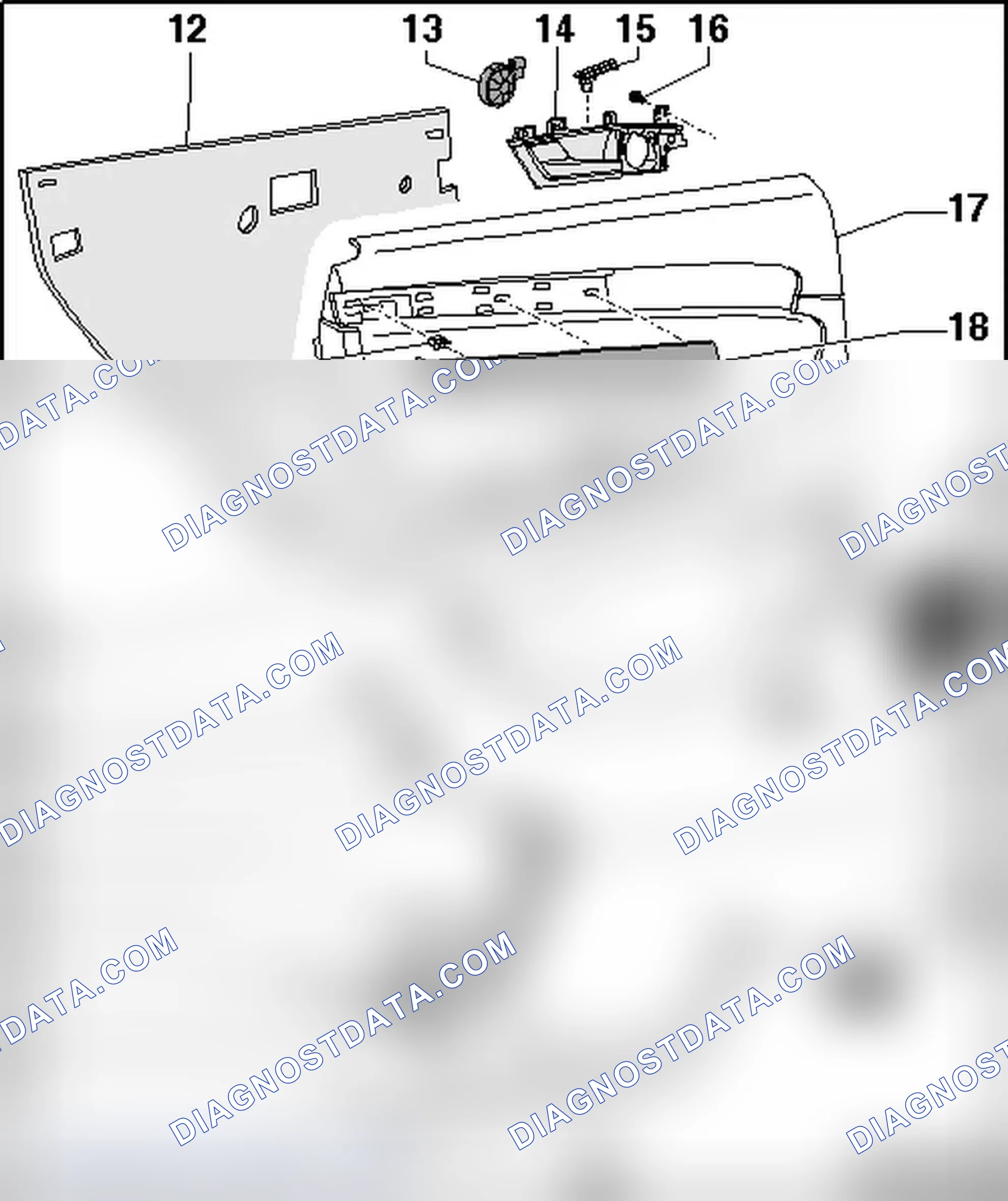Scheme 3: REAR DOOR TRIM COMPONENT OVERVIEW