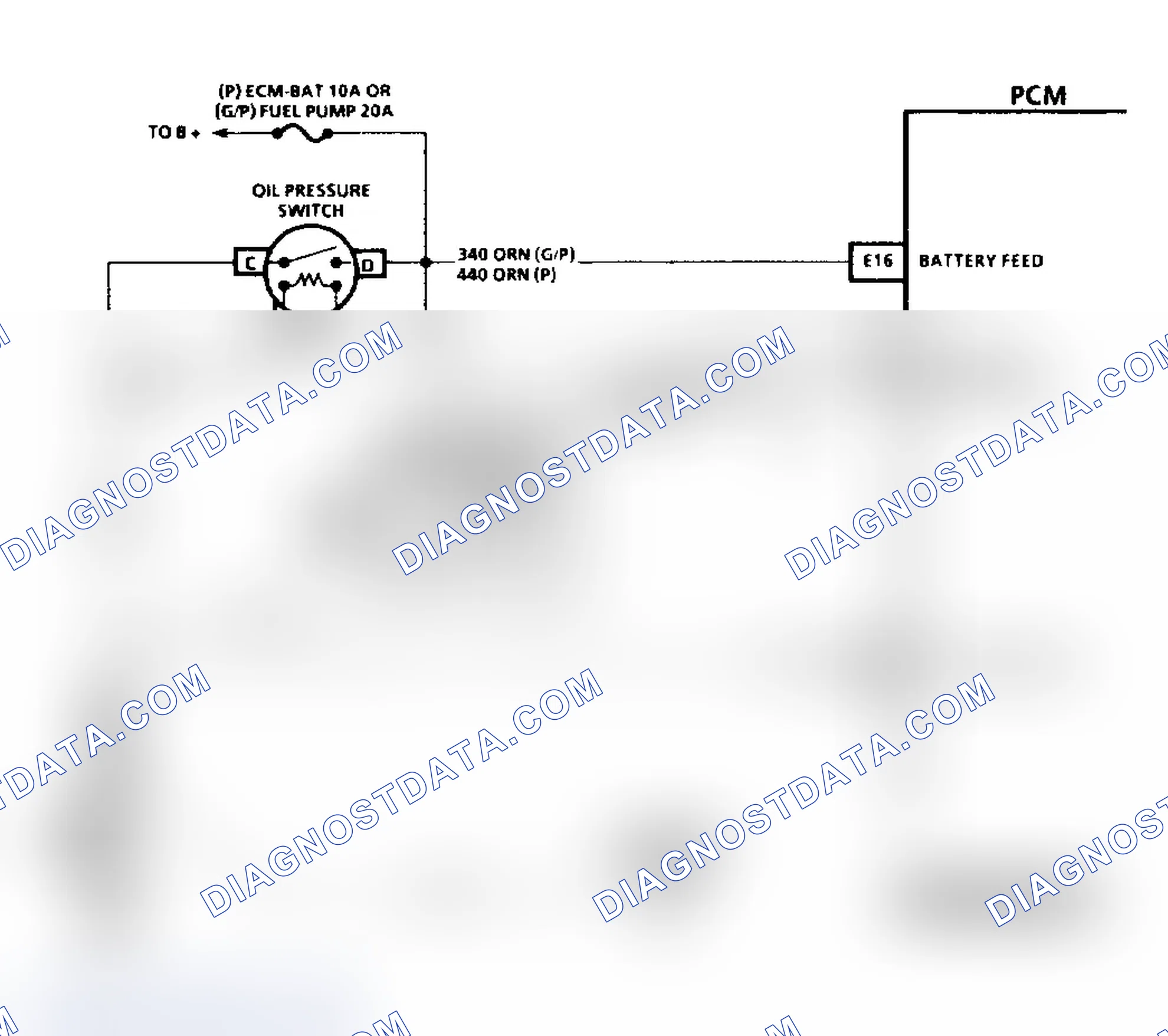 Scheme 94: Code 54 Schematic ("P" Series A/T) Fuel Pump Circuit