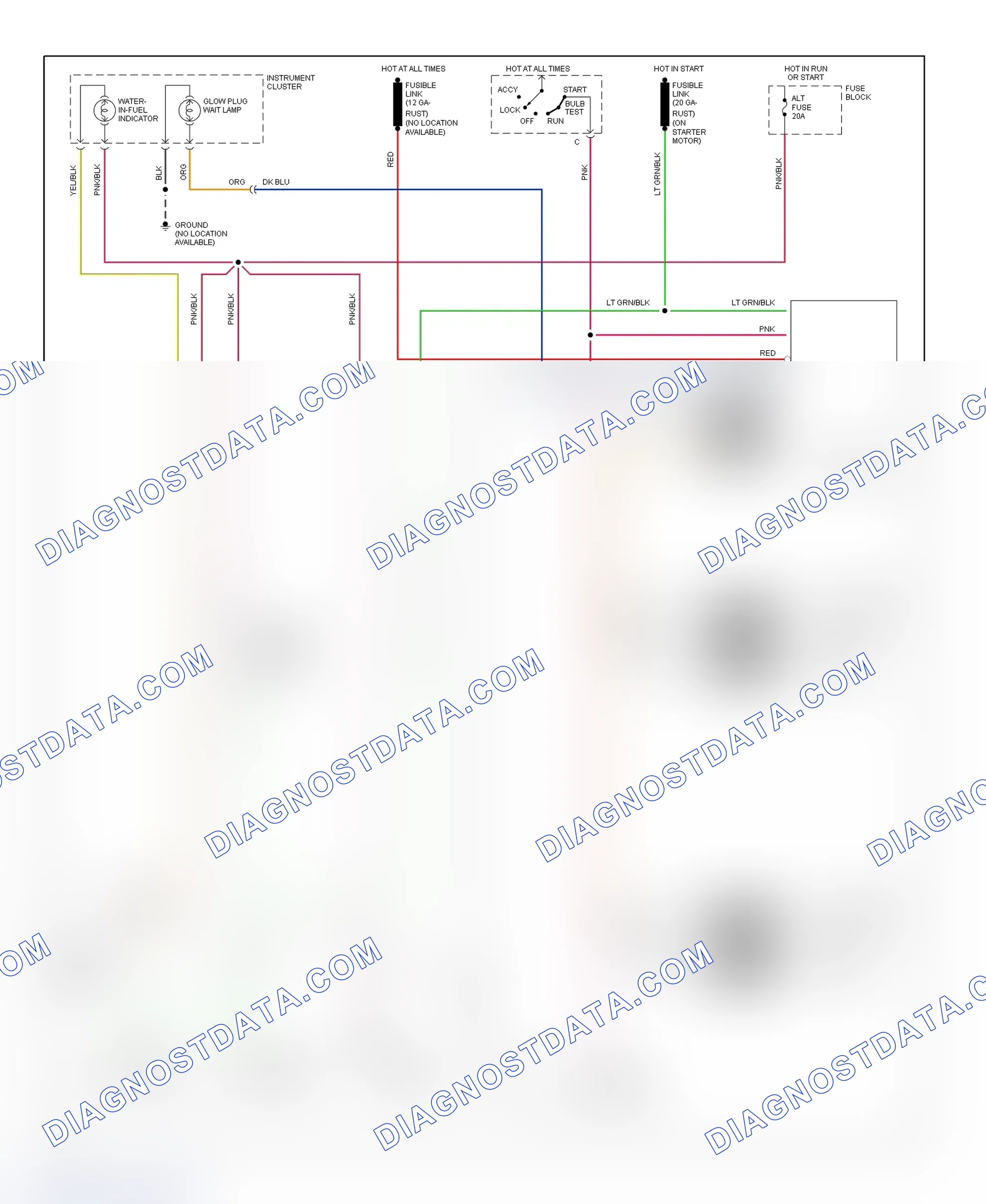 Scheme 127: Wiring Diagram ("P" Series - 6.5L VIN Y M/T)