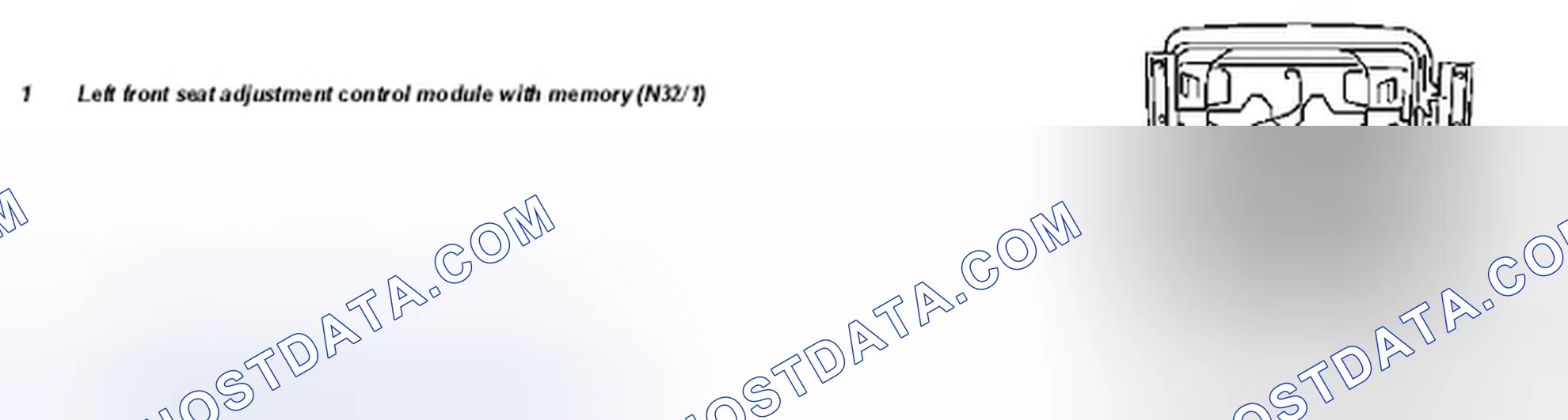 Scheme 25: Identifying Left Front Seat Adjustment Control Module With Memory Location - Shown On Model 220