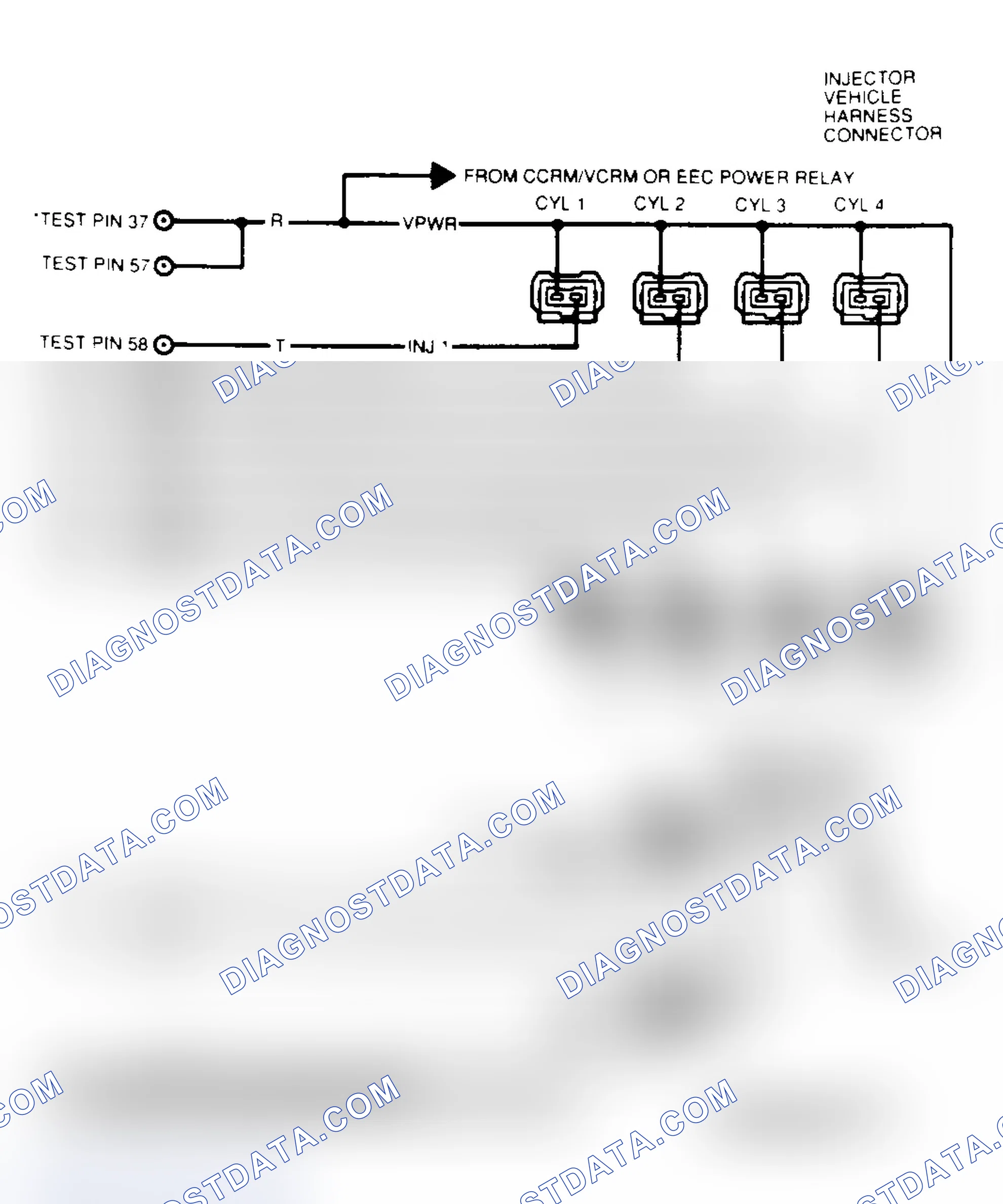 Scheme 54: Test Schematic (4.6L, Cougar 5.0L & Thunderbird 5.0L)