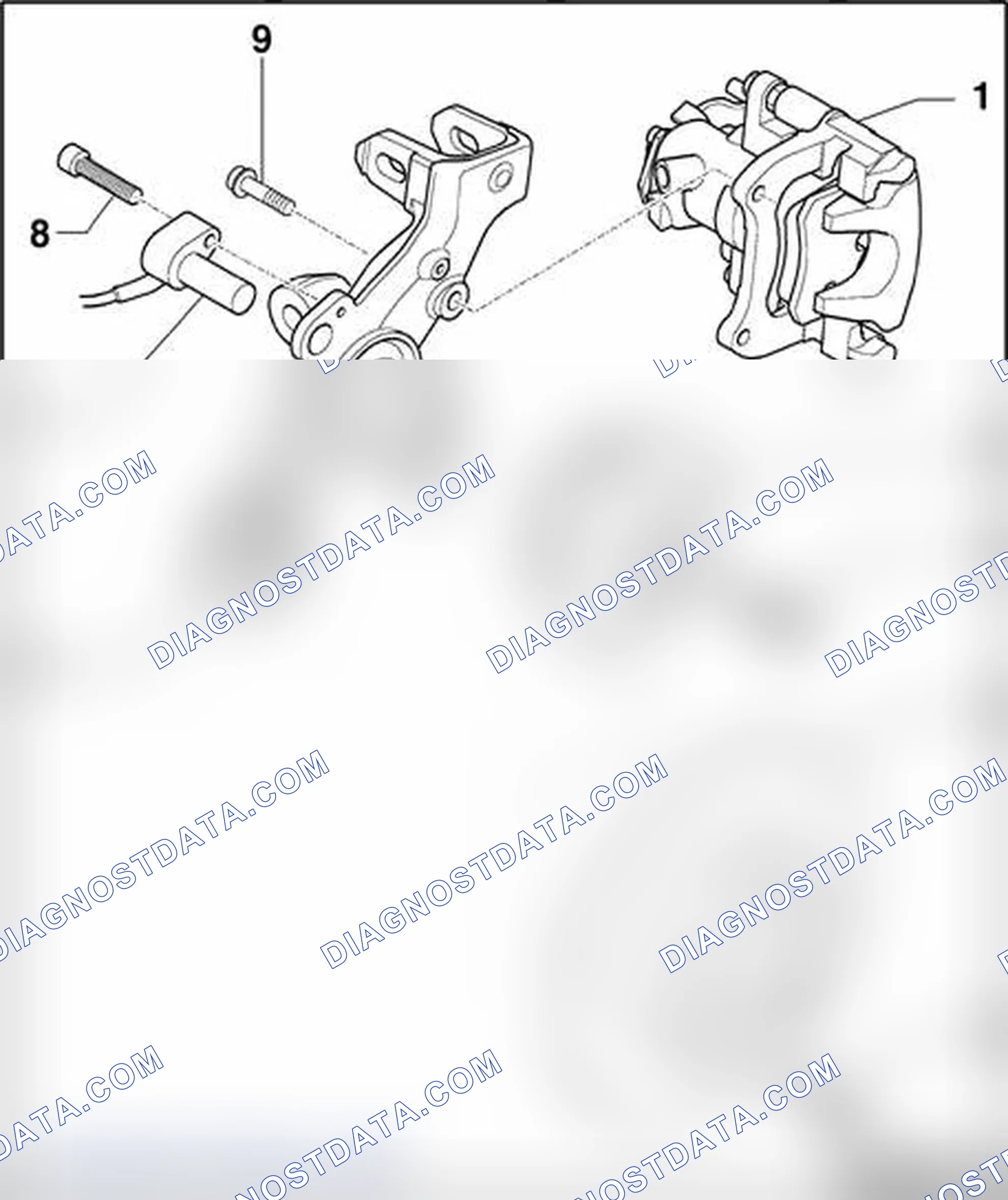 Scheme 42: ABS system components on rear axle (FWD vehicles), removing and installing