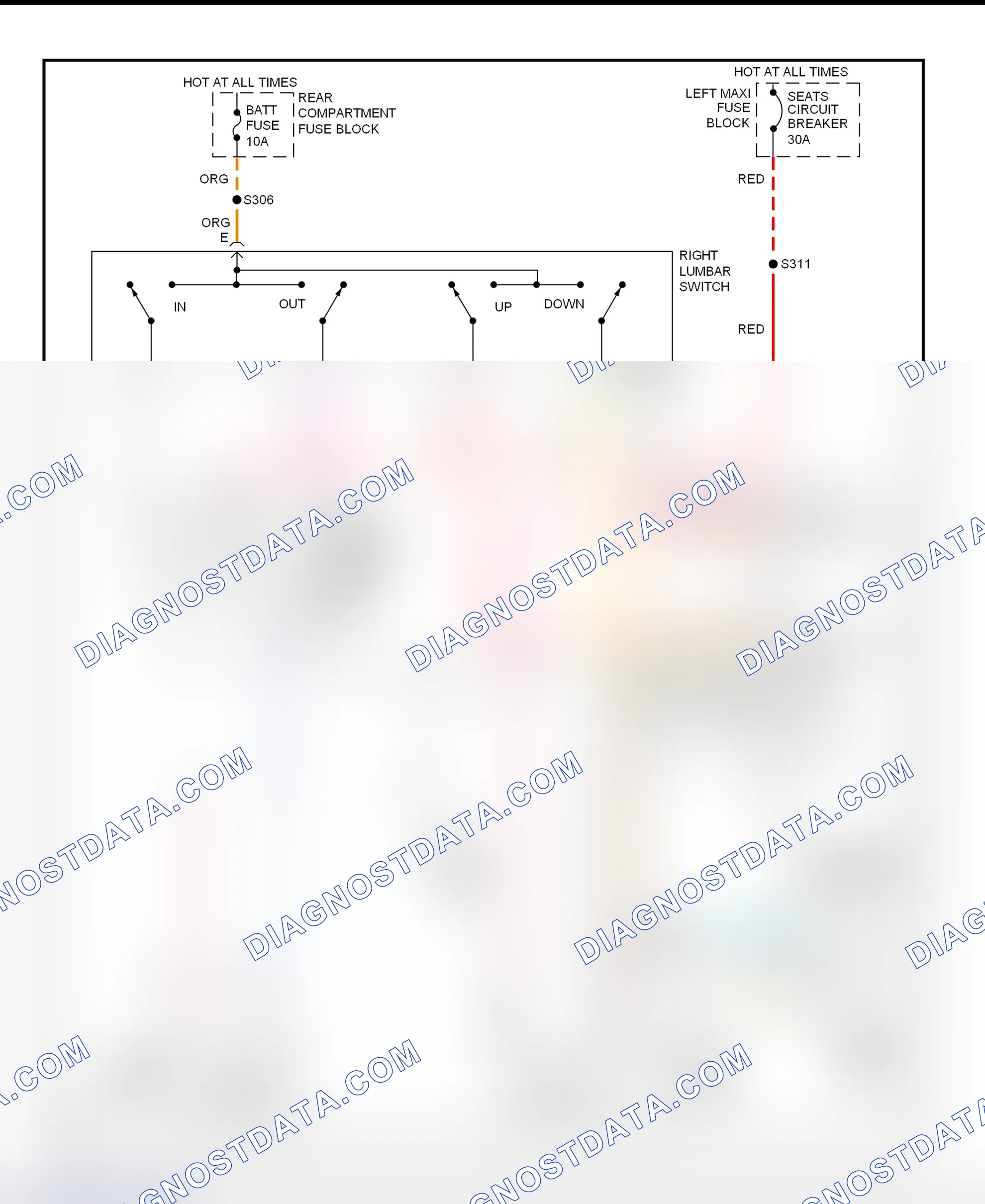 Scheme 14: Power Lumbar Seats Wiring Diagram W/Massage (DeVille & Eldorado)