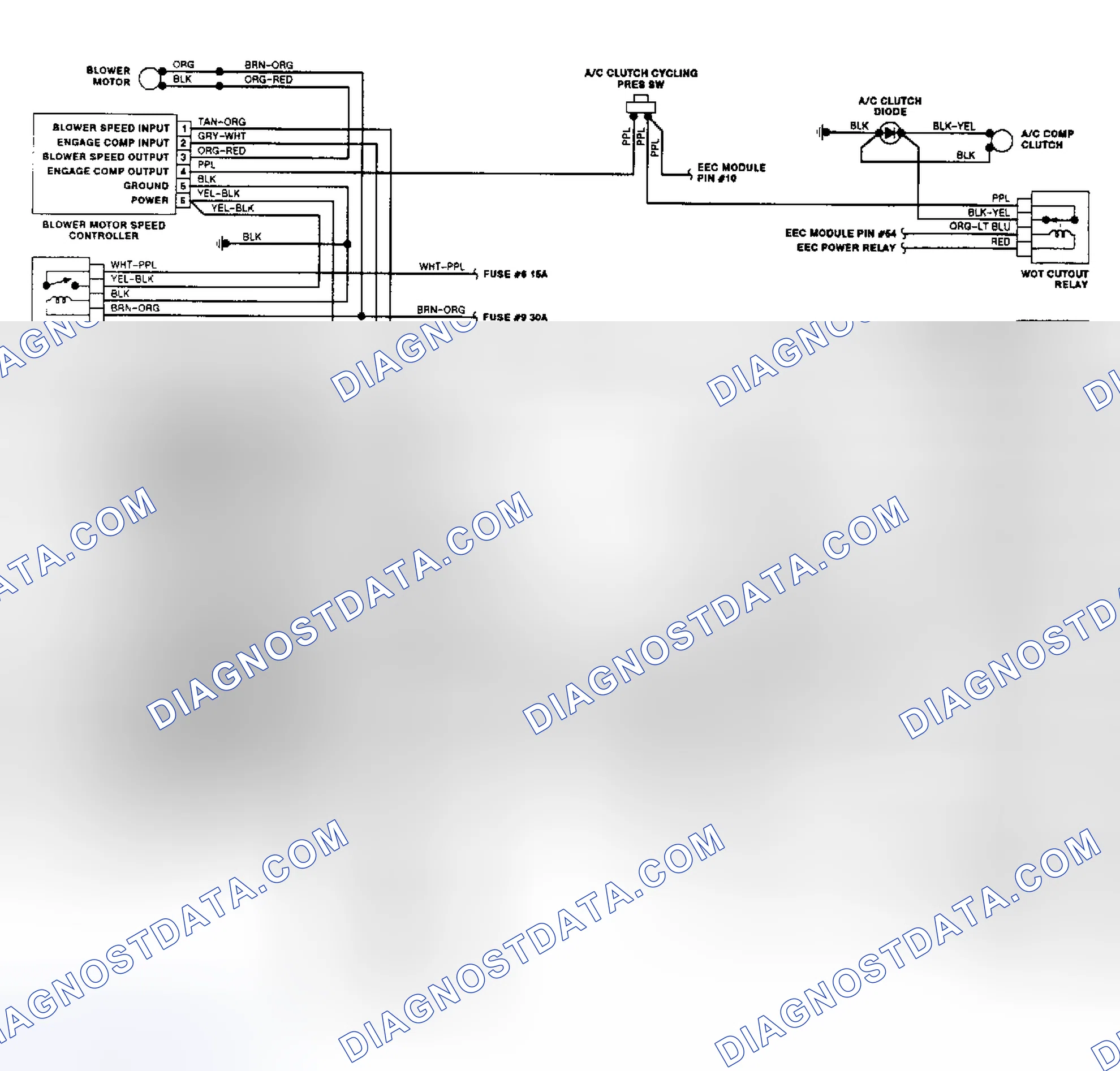 Scheme 7: 1992 Auto A/C-Heater Wiring Diagram (Mark VII)