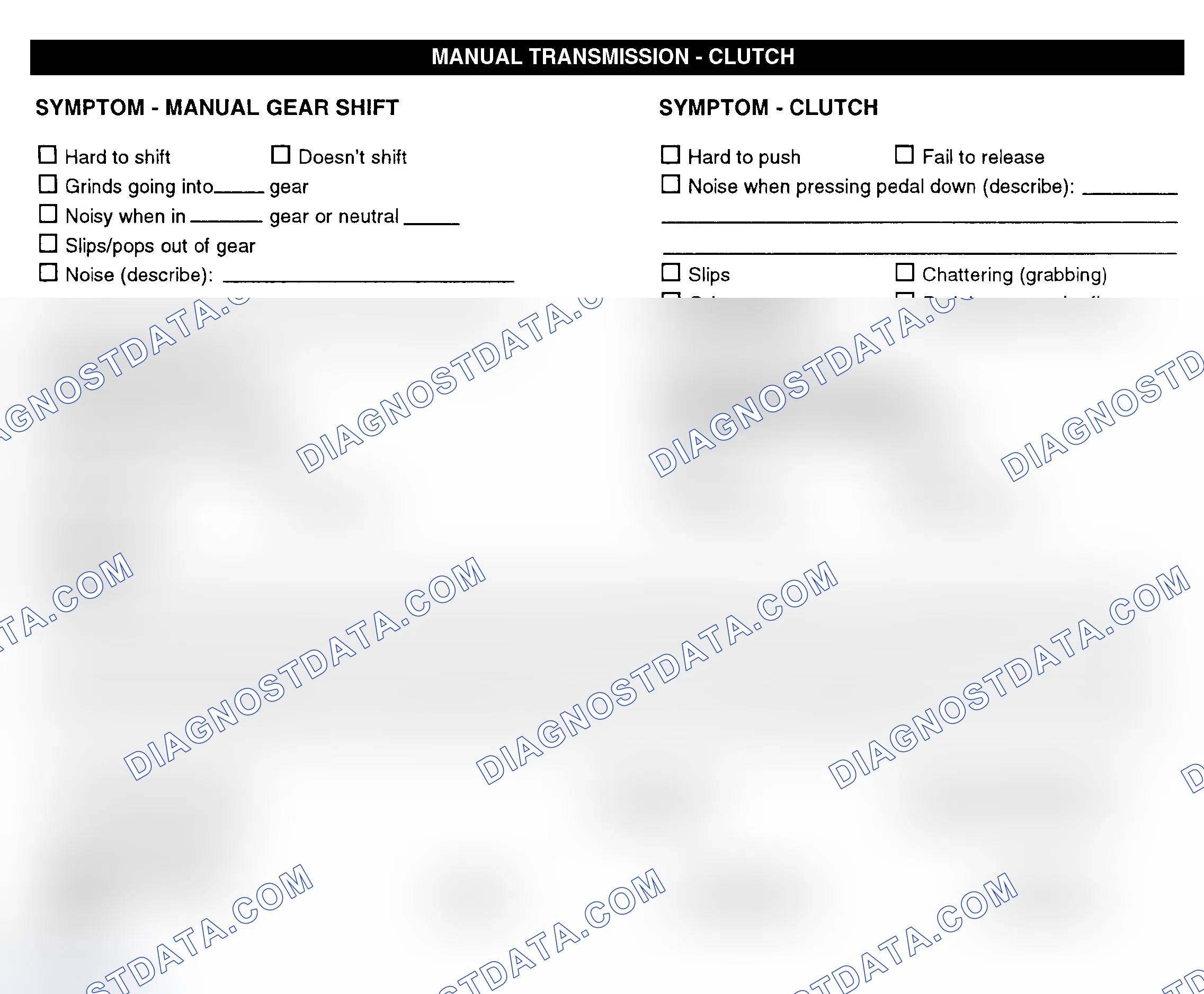 Scheme 10: Manual Transmission & Clutch