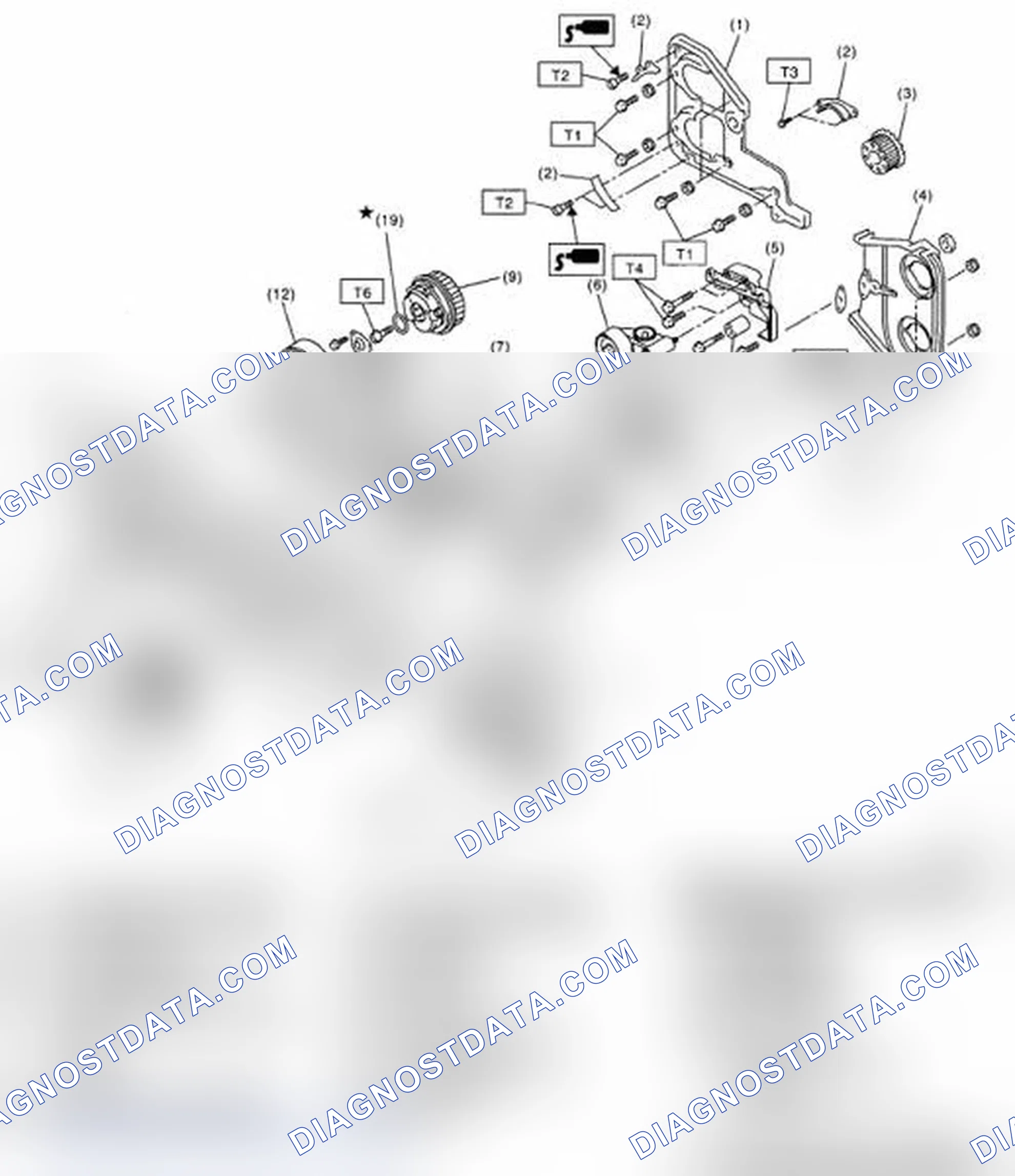 Scheme 274: Exploded View Of Timing Belt Components With Torque Specifications