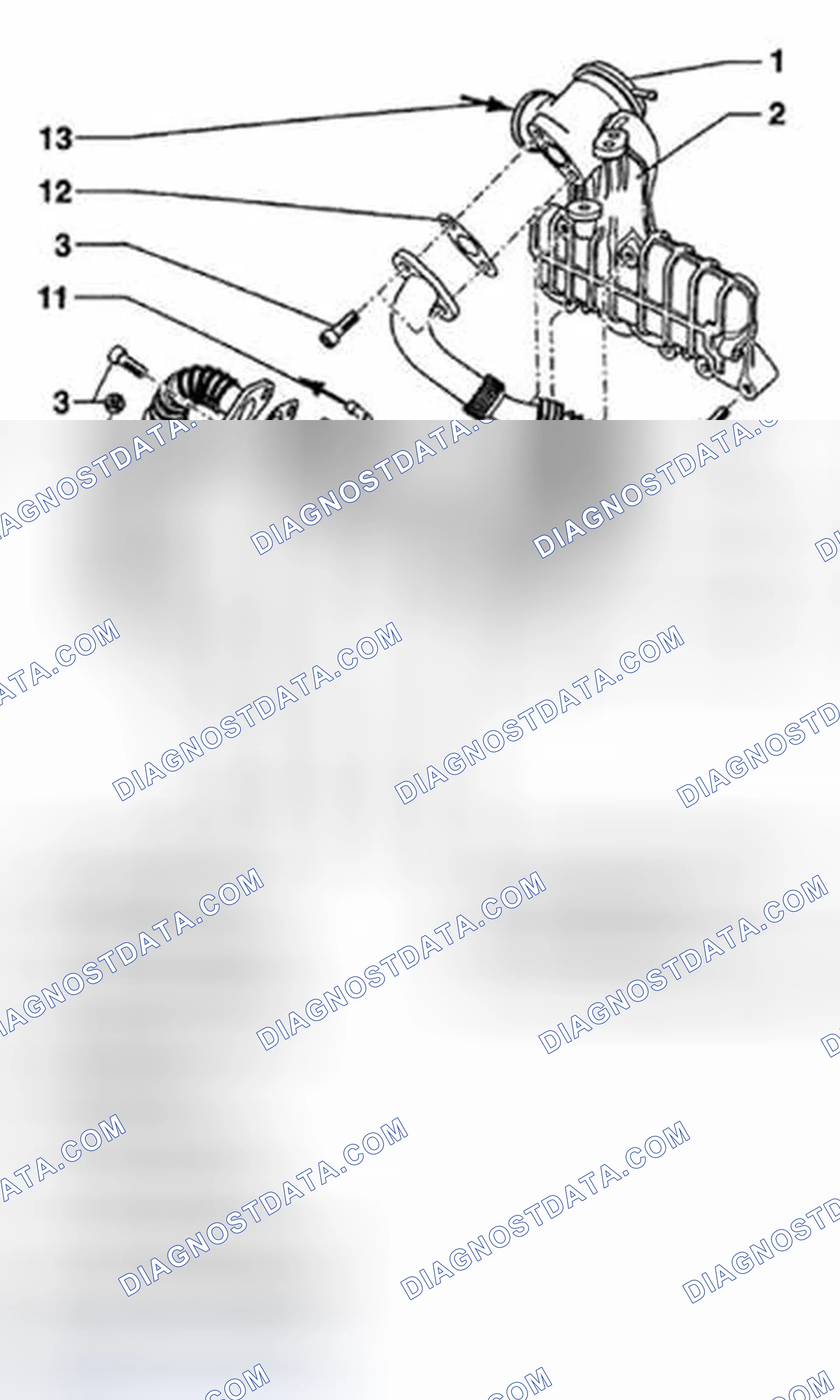 Scheme 37: Exhaust Gas Recirculation (EGR) System Components (Engine Code AHU)