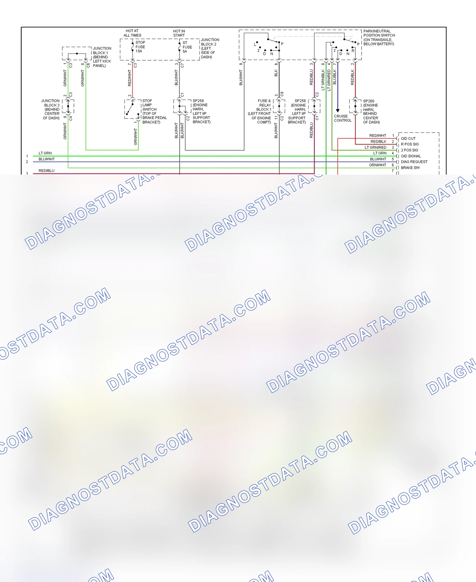 Scheme 147: PCM Wiring Diagram (Prizm - 1.8L With 4-Speed A/T - 3 Of 3)