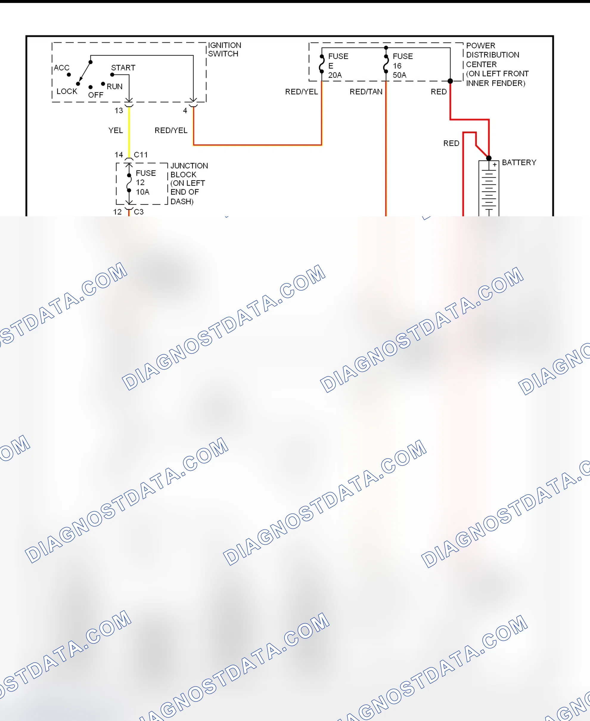 Scheme 4: Starting System Wiring Diagram (Durango)