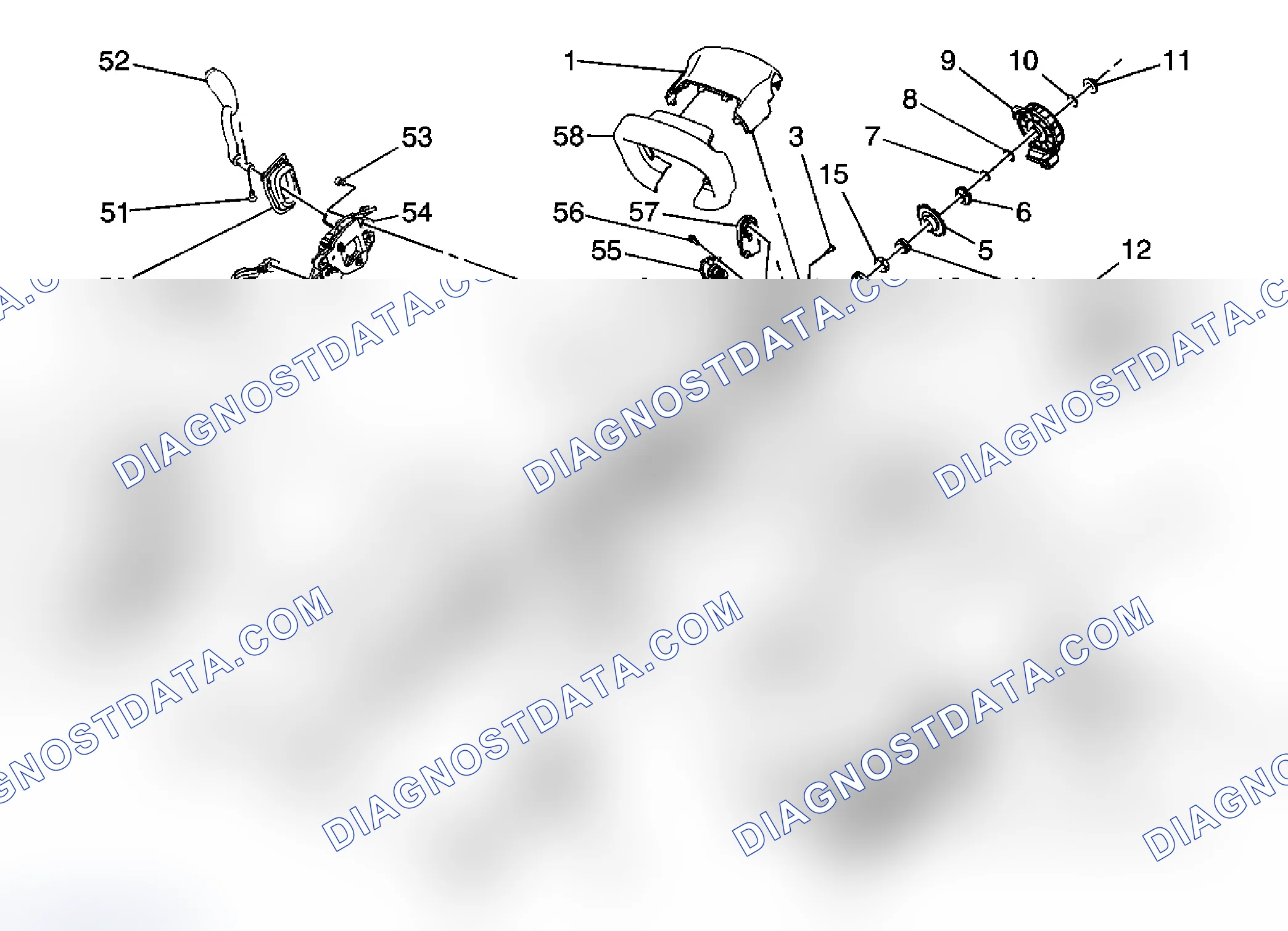 Scheme 7: Steering Column Disassembled View (Power Steering Column with AN3)