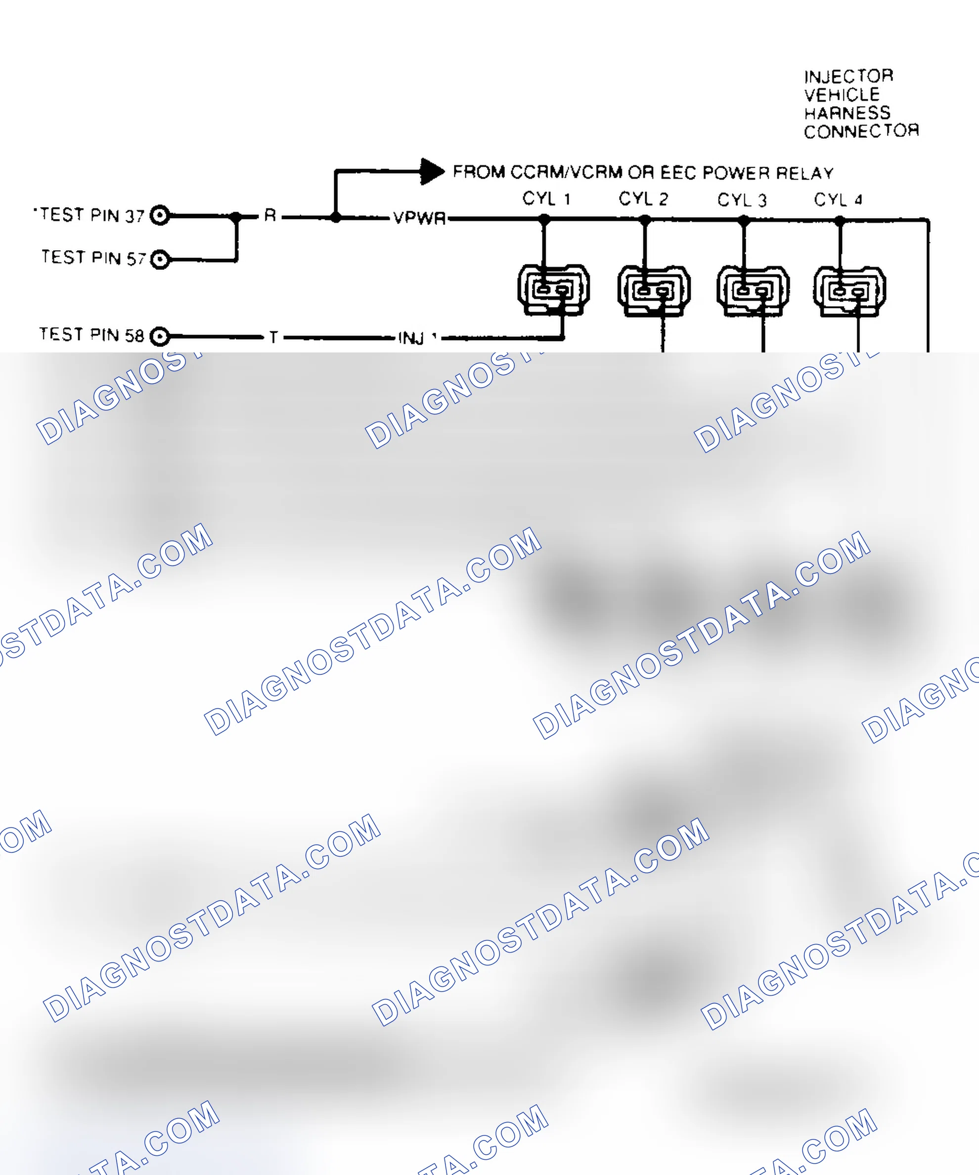 Scheme 54: Test Schematic (4.6L, Cougar 5.0L & Thunderbird 5.0L)