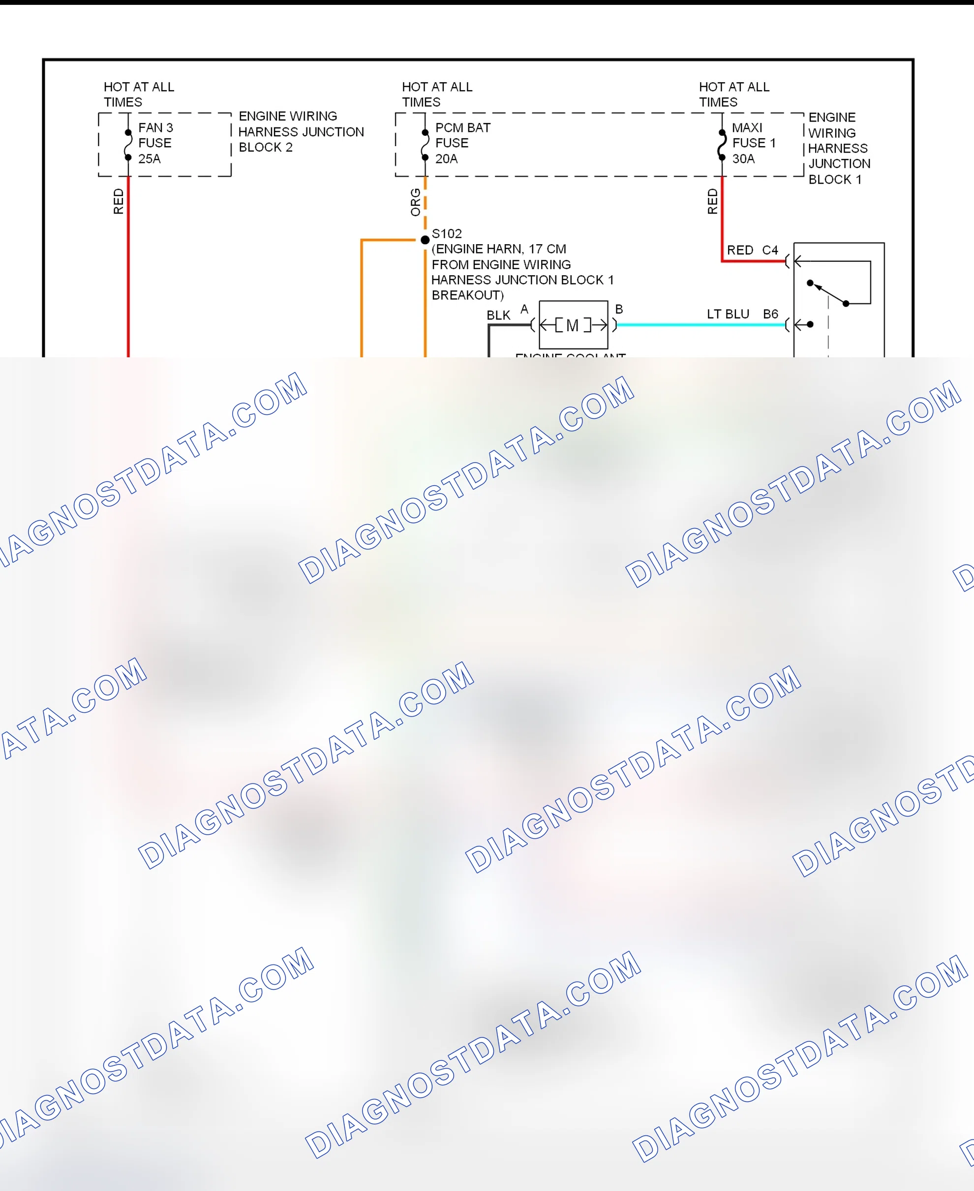 Scheme 35: Cooling Fan System Wiring Diagram (1999 Lumina & Monte Carlo)