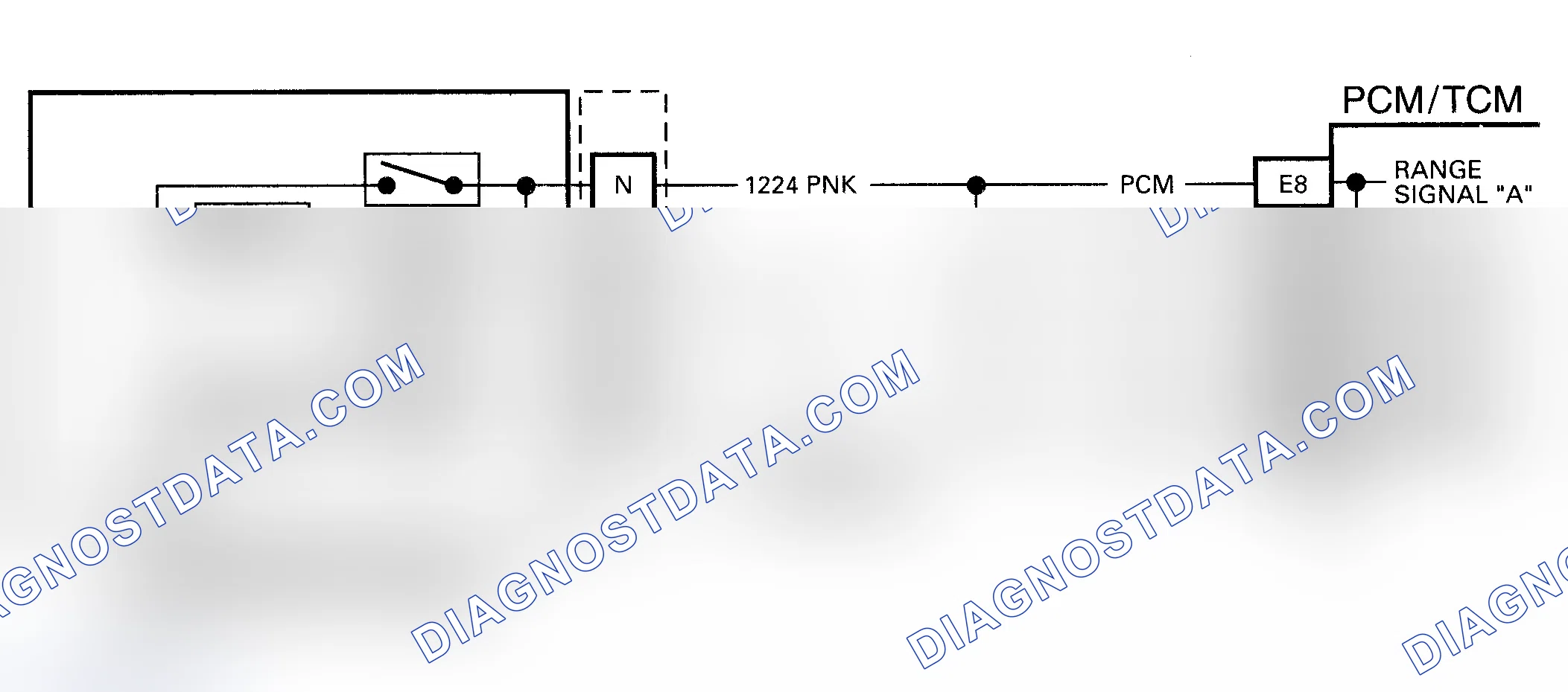 Scheme 222: DTC 28 Schematic (4L80-E) Transmission Range Pressure Switch Circuit Fault
