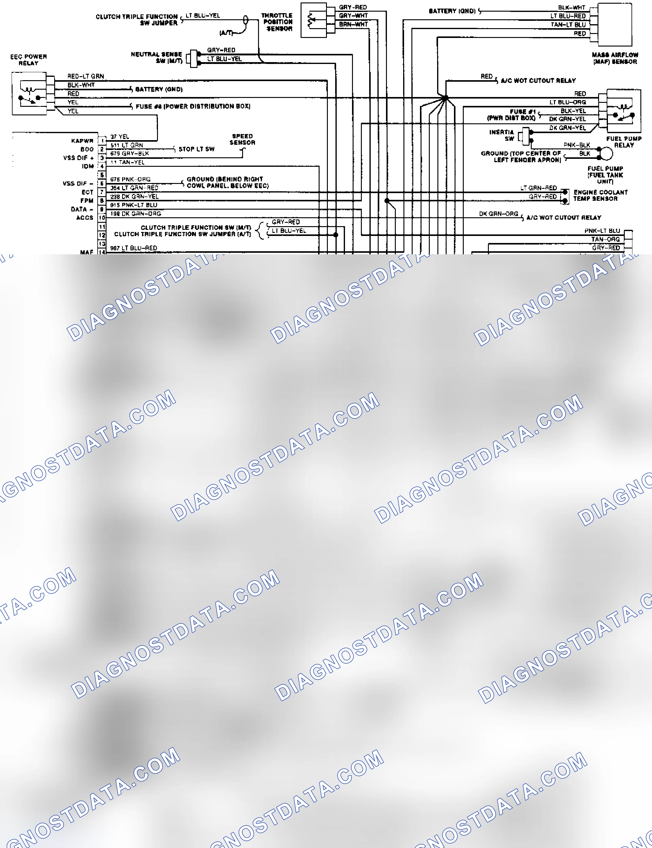 Scheme 6: Wiring Diagram (4.0L - Explorer & Ranger)